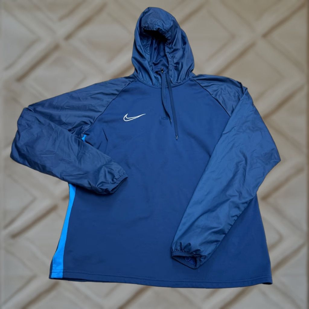 Nike Nike Dri-Fit Academy Hoodie Raglan Sleeve Pullover Mens Large Blue Football, Sports, Athleisure, Classic, Outdoor, Nike Dri-FIT Size L / US 10 / IT 46 - 1 Thumbnail