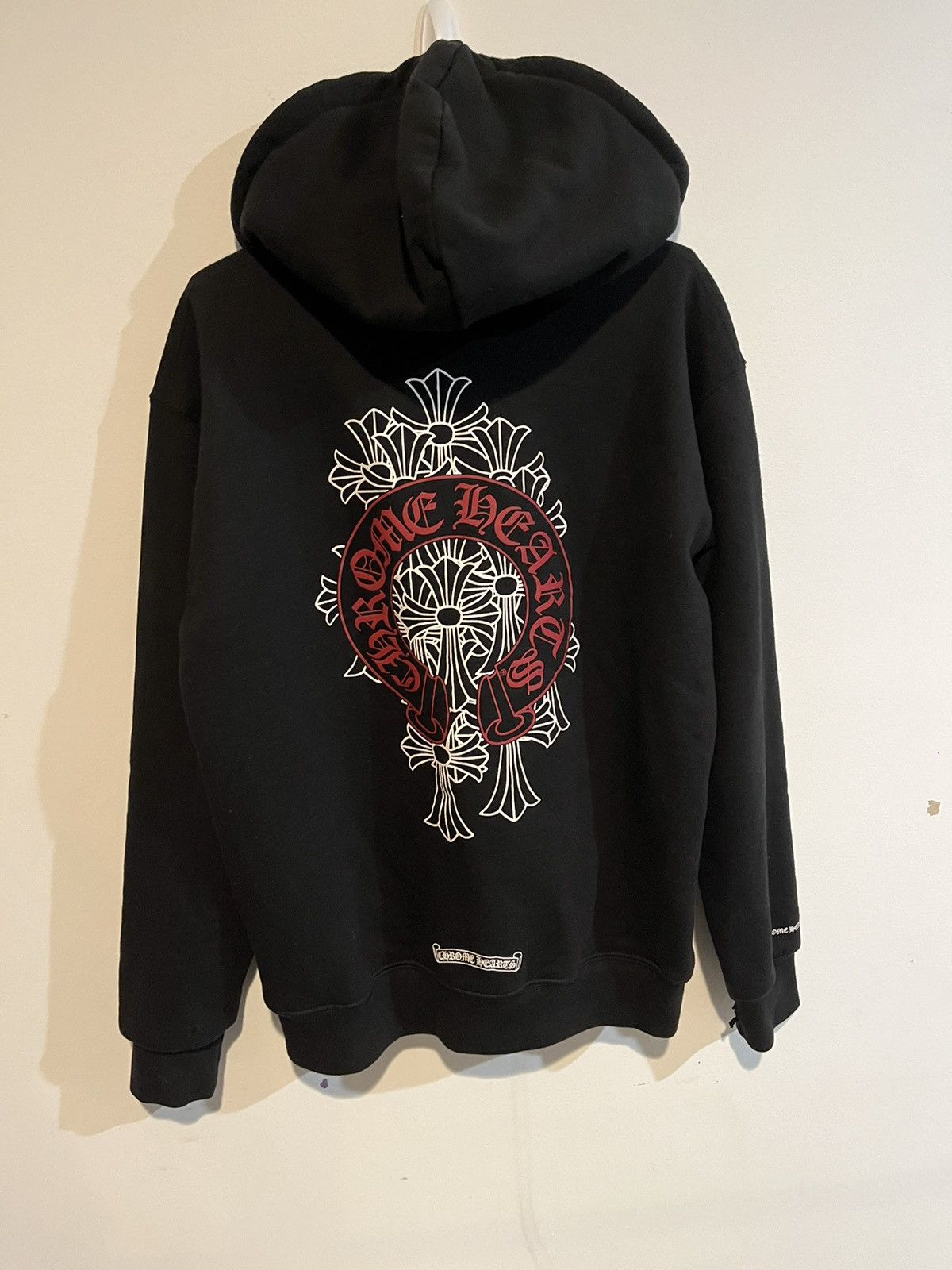 image of Chrome Hearts Zip Up Red & Black, Men's (Size Medium)
