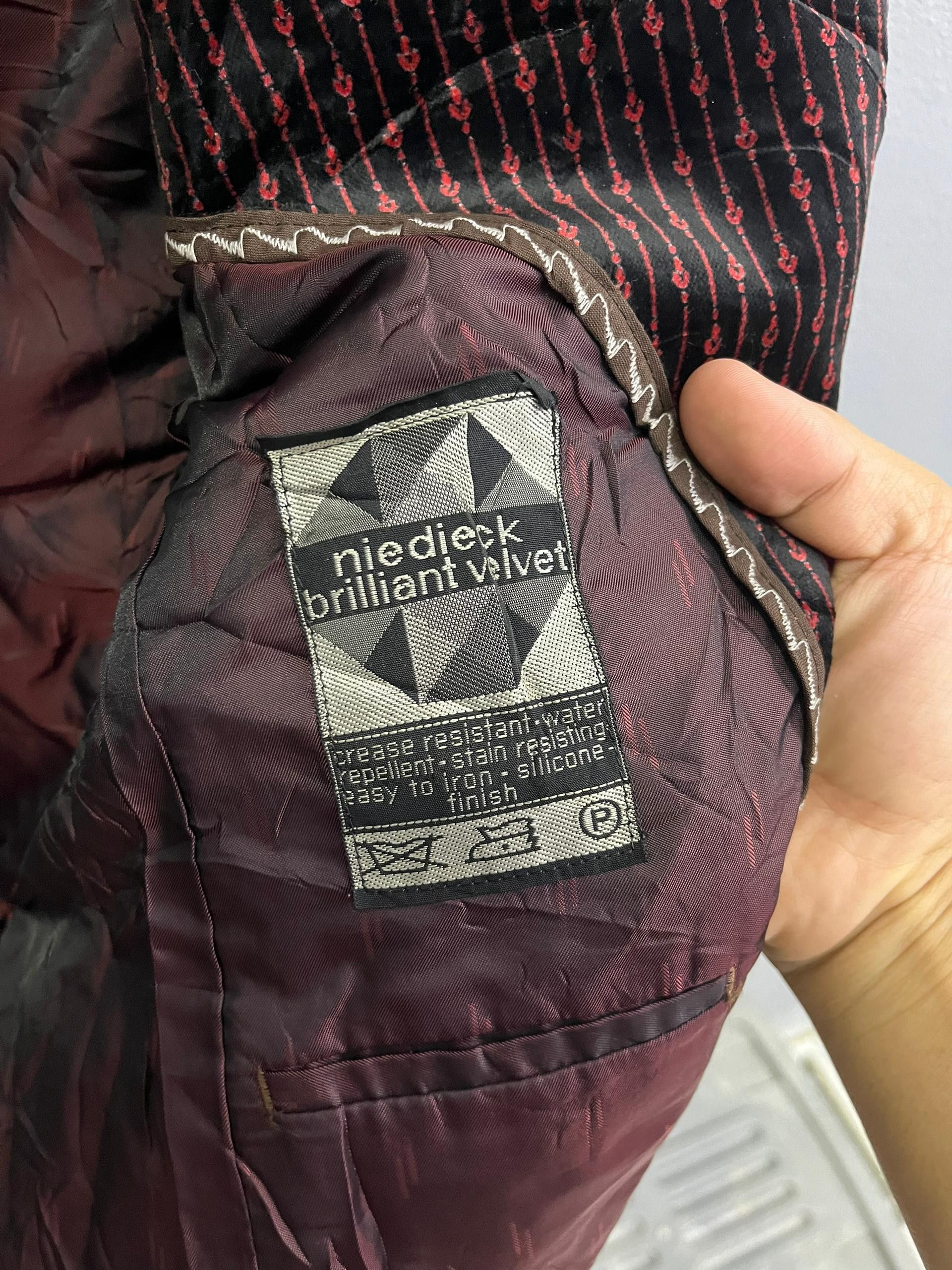 Japanese Brand Niedieck Brilliant Velvet Blazer German Fabric Size 38S - 7 Thumbnail