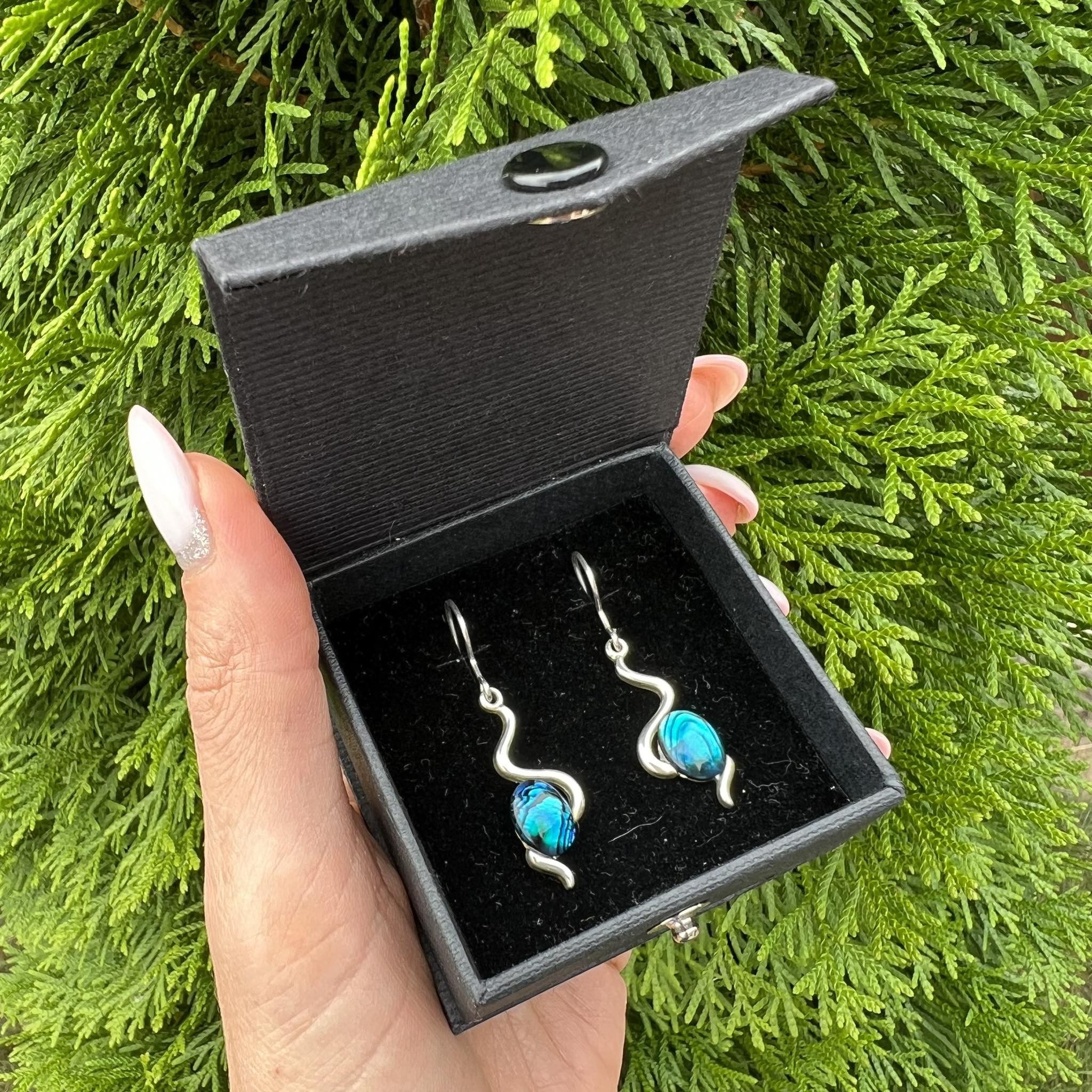 Sterling Silver Vintage Sterling Silver 925 Jewelry Earrings Stone Gift Box Size ONE SIZE - 5 Thumbnail