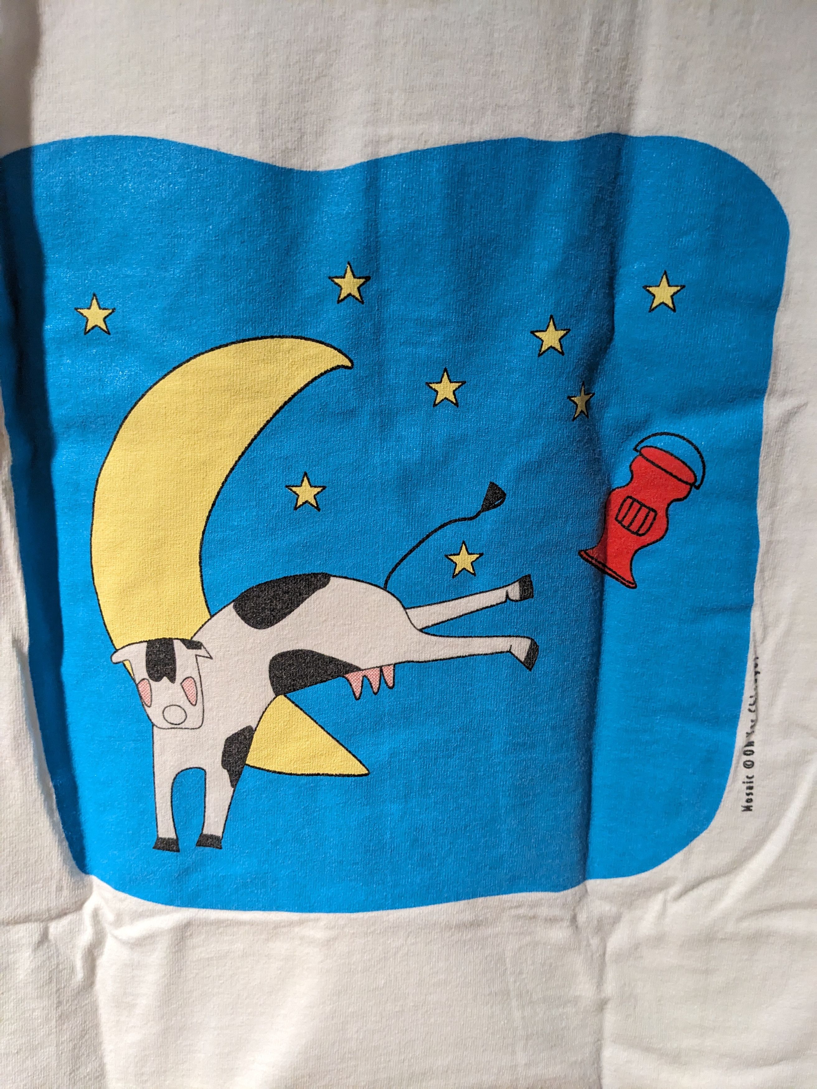 Vintage Vintage 90s Mosaic on Yes Chicago Art Festival Cow T-Shirt Size US M / EU 48-50 / 2 - 2 Thumbnail
