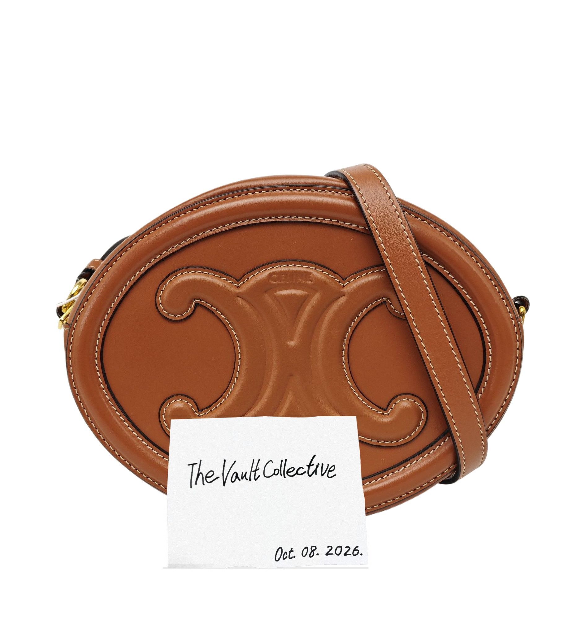 Celine CELINE TRIOMPHE brown cowhide leather Triomphe flap bag shoulder bag crossbody g Size ONE SIZE - 1 Thumbnail