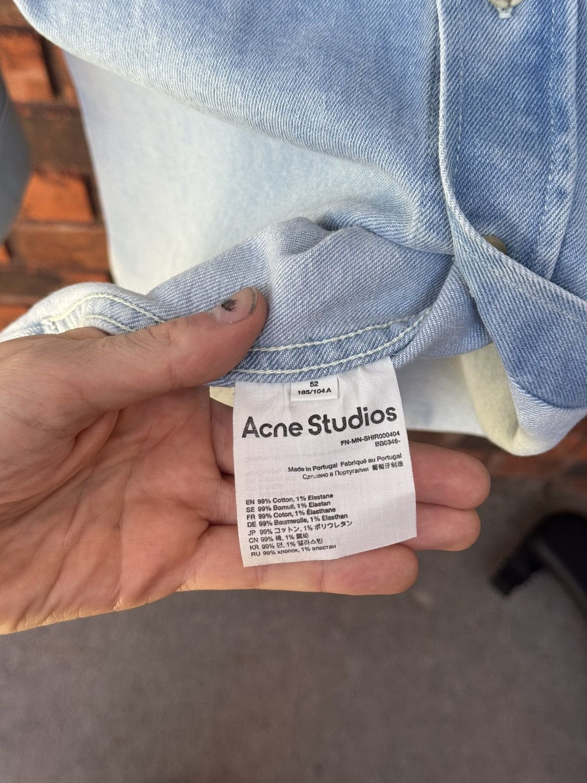 Acne Studios Long Sleeve Denim Shirt Size US L / EU 52-54 / 3 - 6 Thumbnail