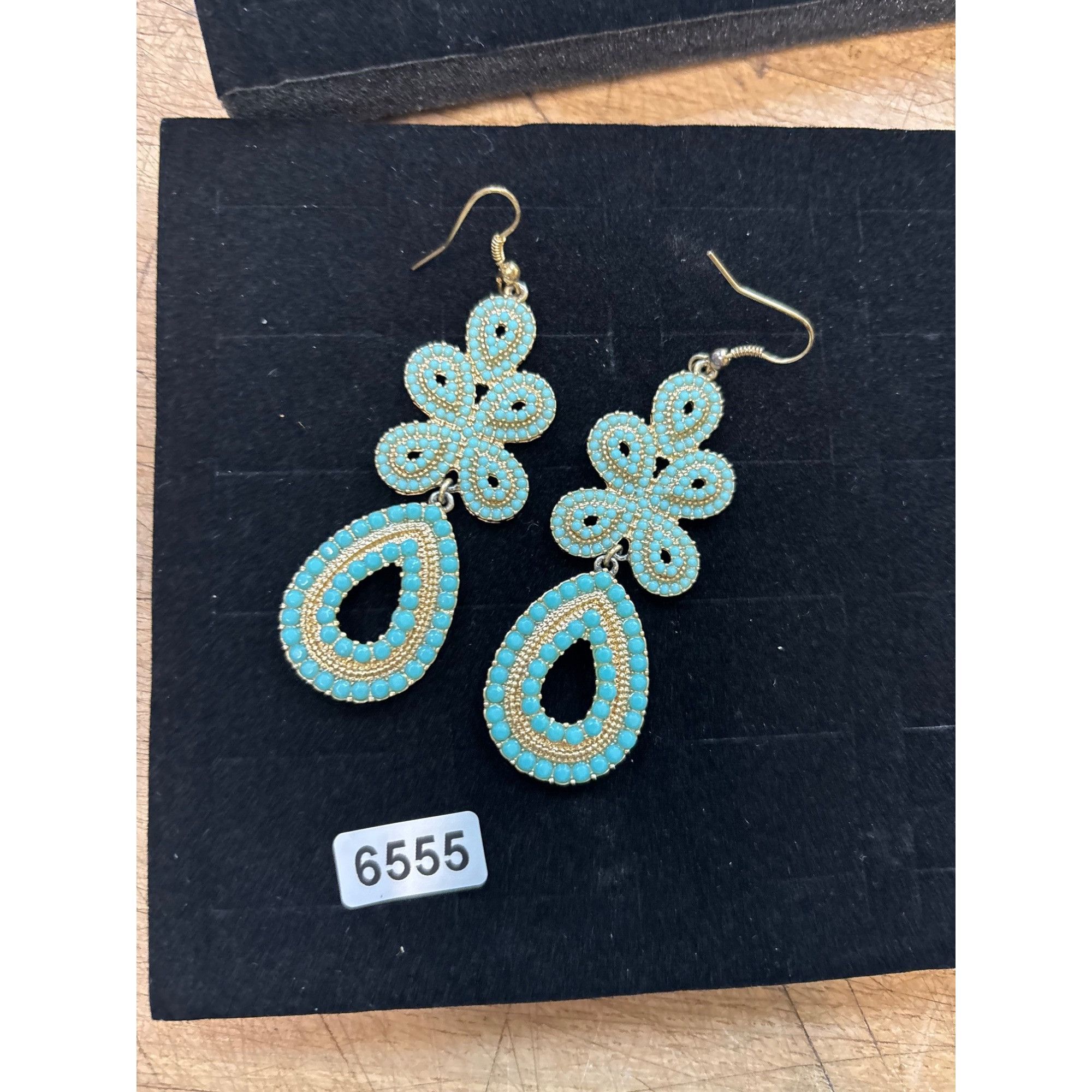 Other Stella & Dot Beaded Turquoise Teardrop & Floral Dangle Earri Size ONE SIZE - 2 Thumbnail