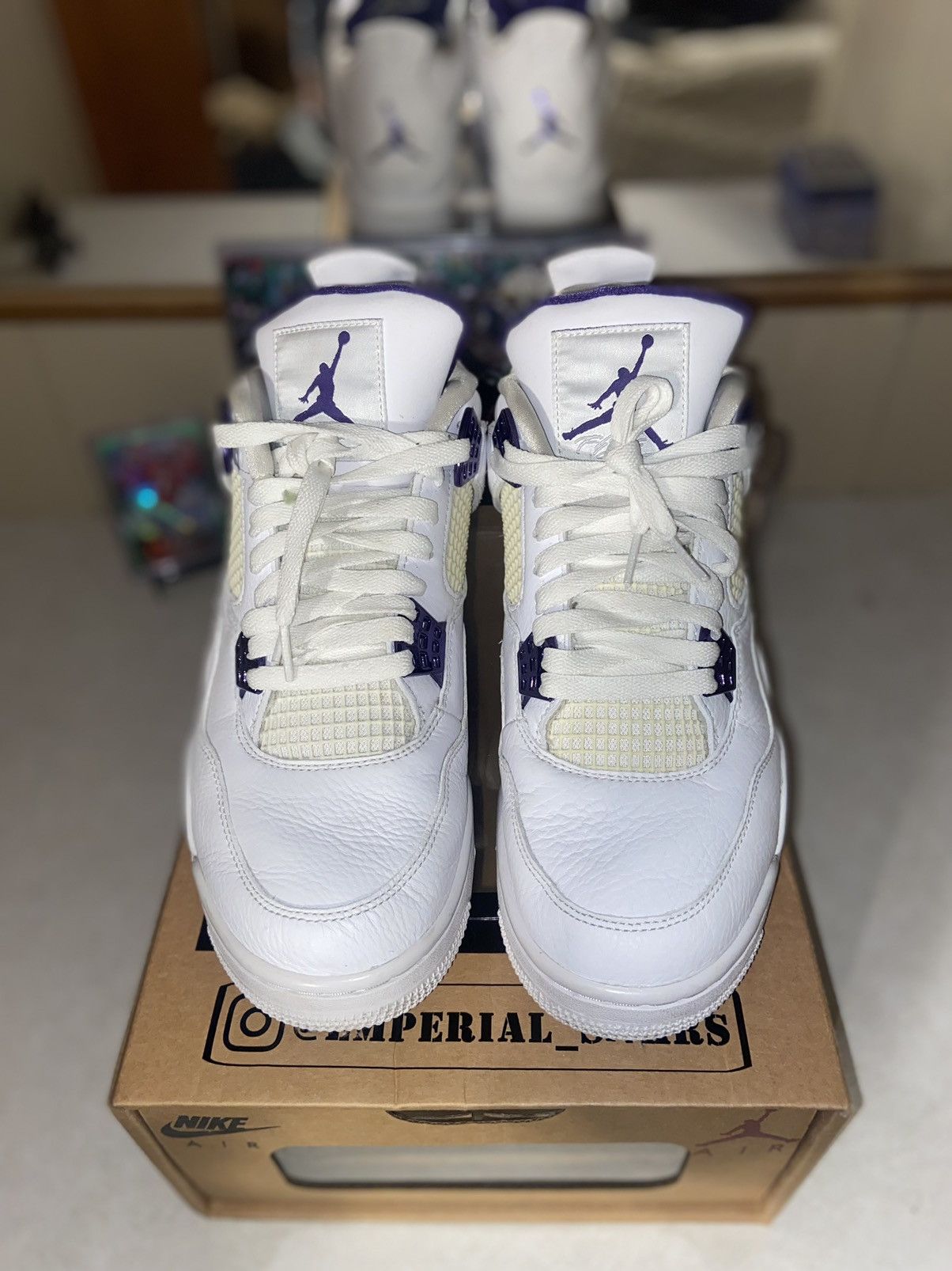 Jordan Brand Air Jordan Retro 4 Metallic Purple Size US 10.5 / EU 43-44 - 1 Thumbnail