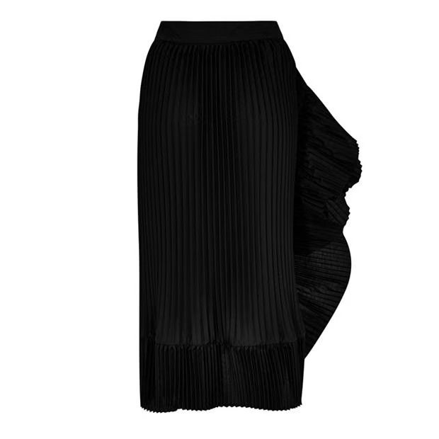 Dries Van Noten o1g2r1mq1024 Midi Skirt in Black Size 27" / US 4 / IT 40 - 2 Thumbnail
