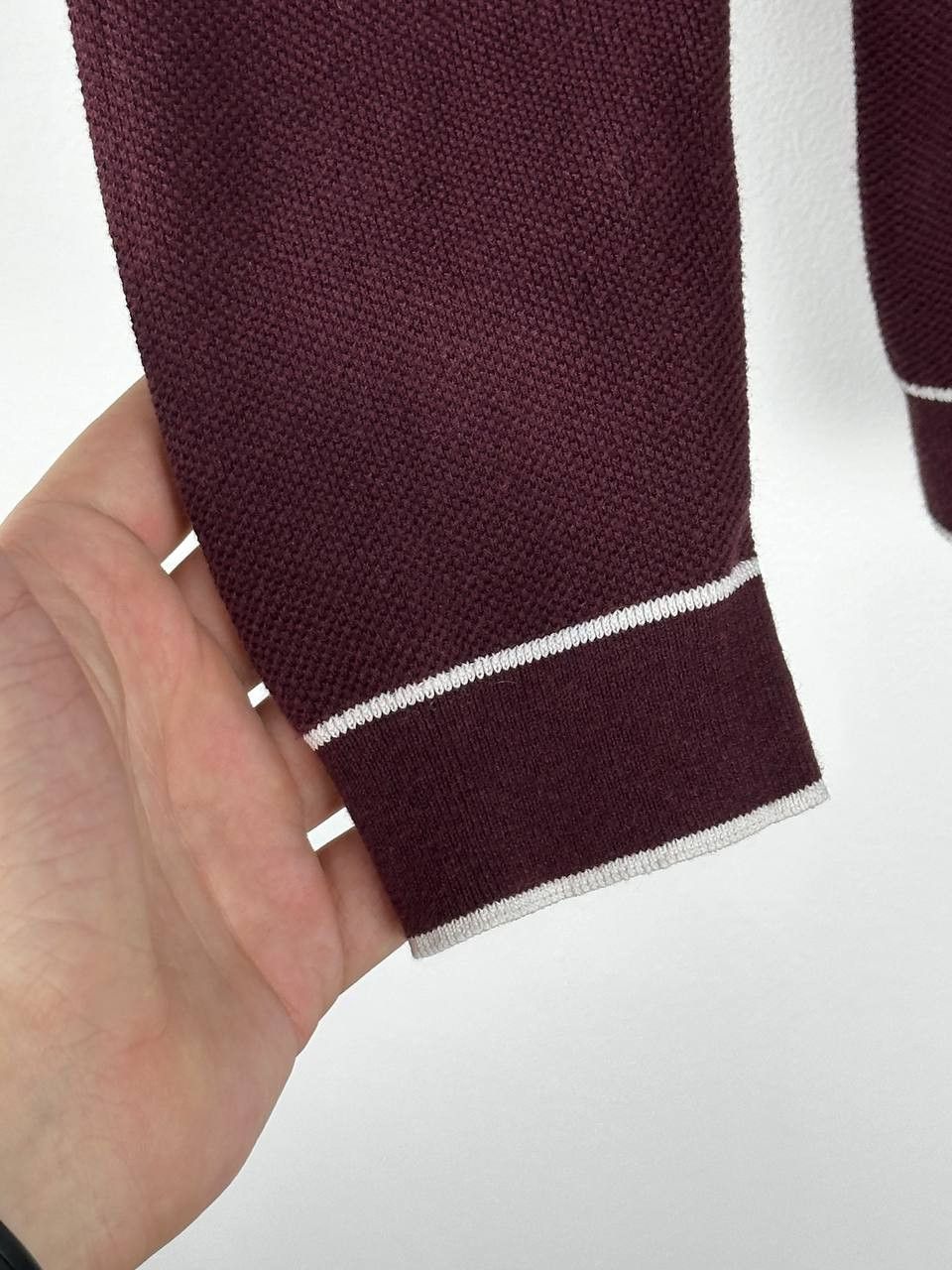 Reiss Reiss “Jason” long sleeve Zip polo In Burgandy Size US S / EU 44-46 / 1 - 6 Thumbnail