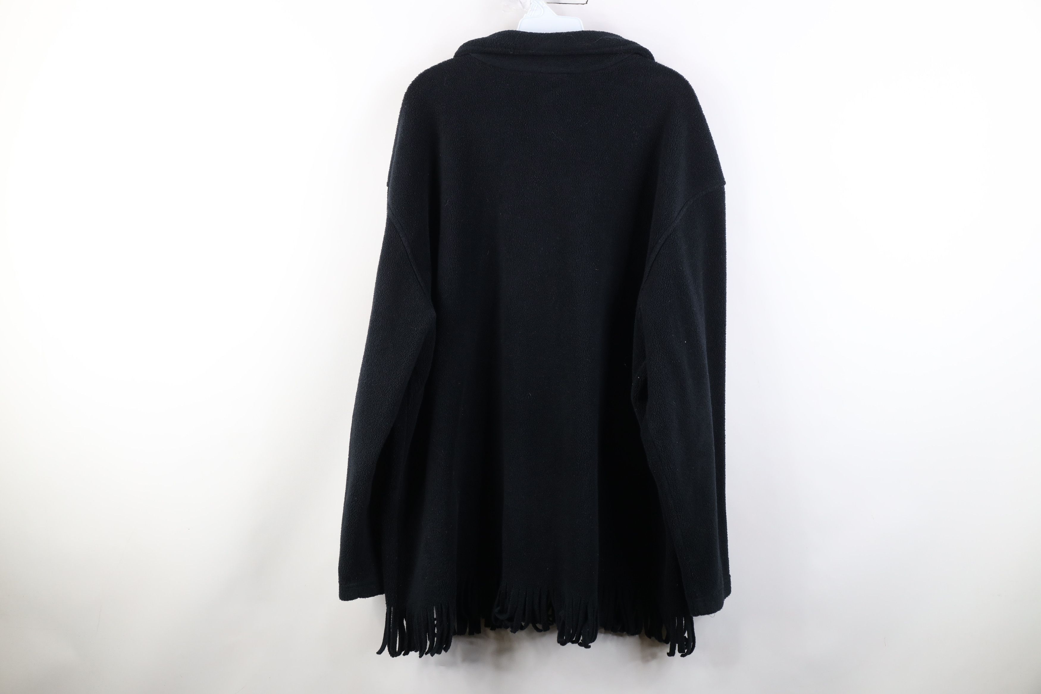 Disney Vintage 90s Disney Tinker Bell Fringed Fleece Jacket Black Size XXL / US 16-18 / IT 52-54 - 13 Thumbnail