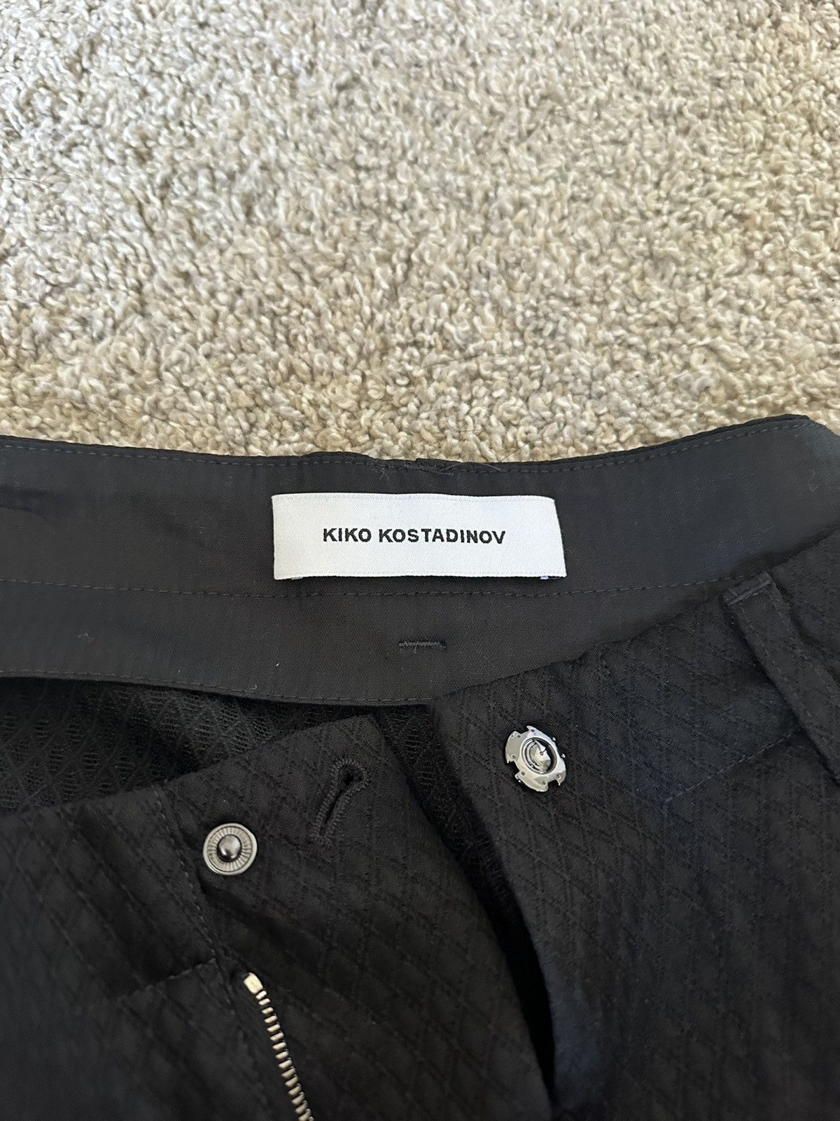 Kiko Kostadinov Kiko Kostadinov Black Giran Piping Trouser Kiko Kostadinov Kiko Kostadinov Black Giran Piping Trouser