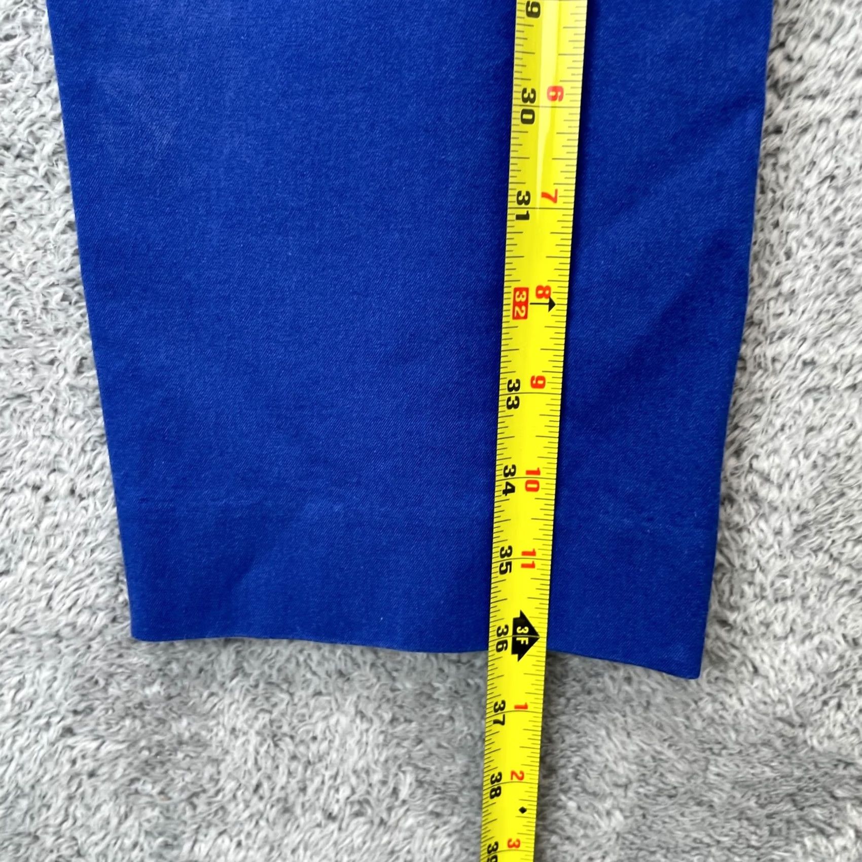 J.Crew J.CREW Pants Womens Kate Cropped Blue Cotton Stretch Straight Leg Formal Size 27" / US 4 / IT 40 - 7 Thumbnail