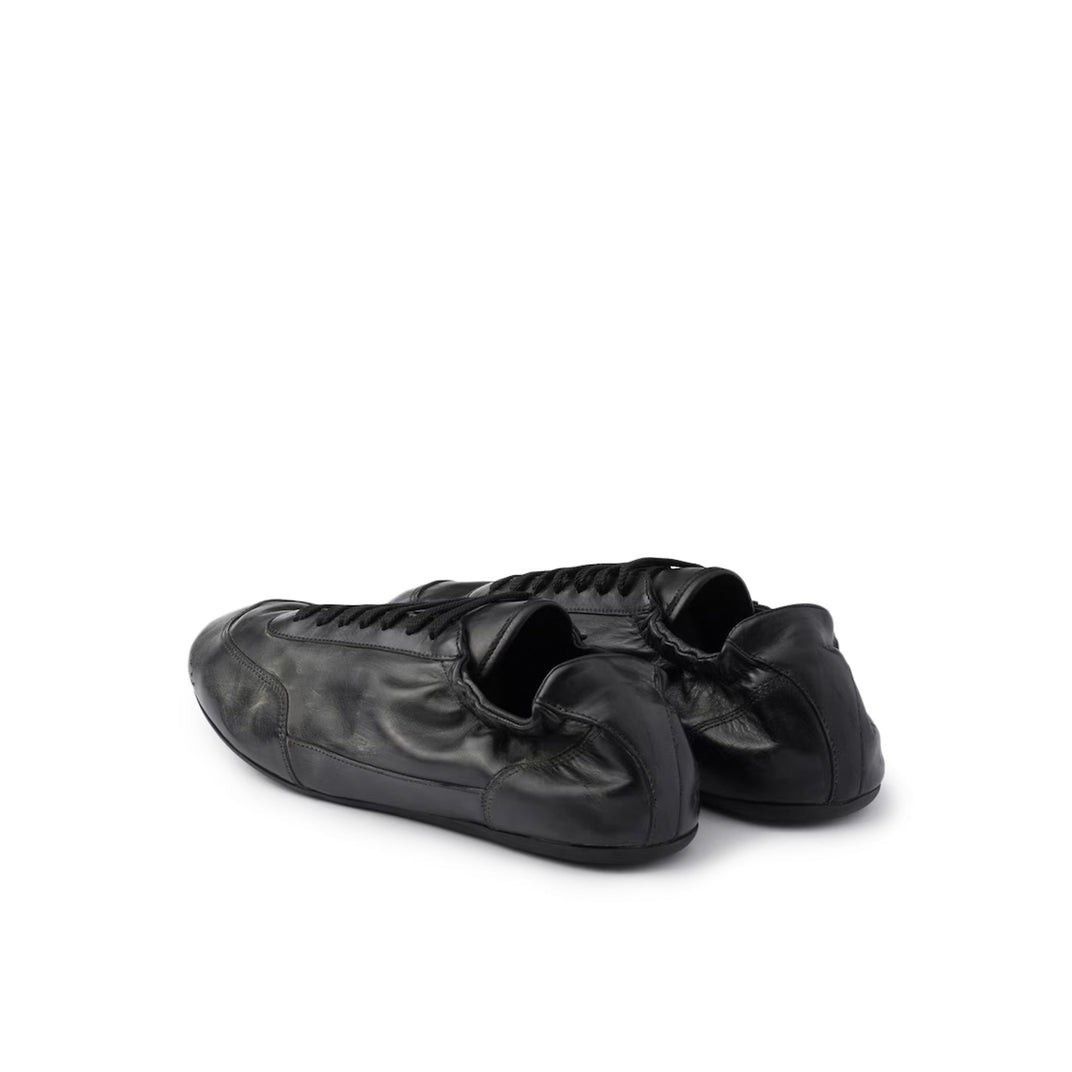 Prada PRADA Collapse Black Leather Sneakers New (Men's size:10;) Size US 10 / EU 43 - 3 Thumbnail