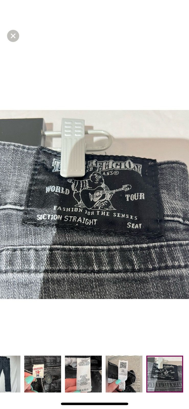 True Religion Vintage true religion black denim jeans Size US 36 / EU 52 - 3 Thumbnail