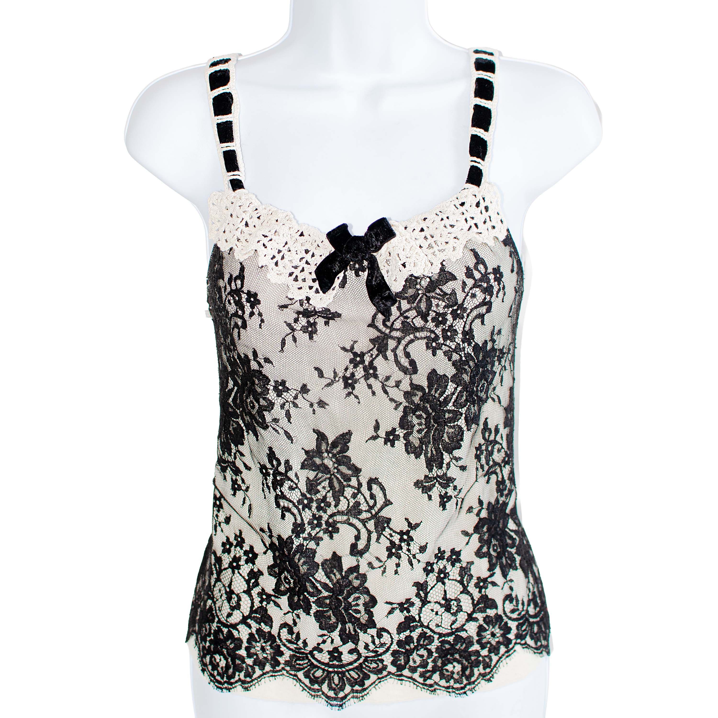 Dior Christian Dior Galliano 2005 Vintage Black tank top Size XS / US 0-2 / IT 36-38 - 1 Thumbnail