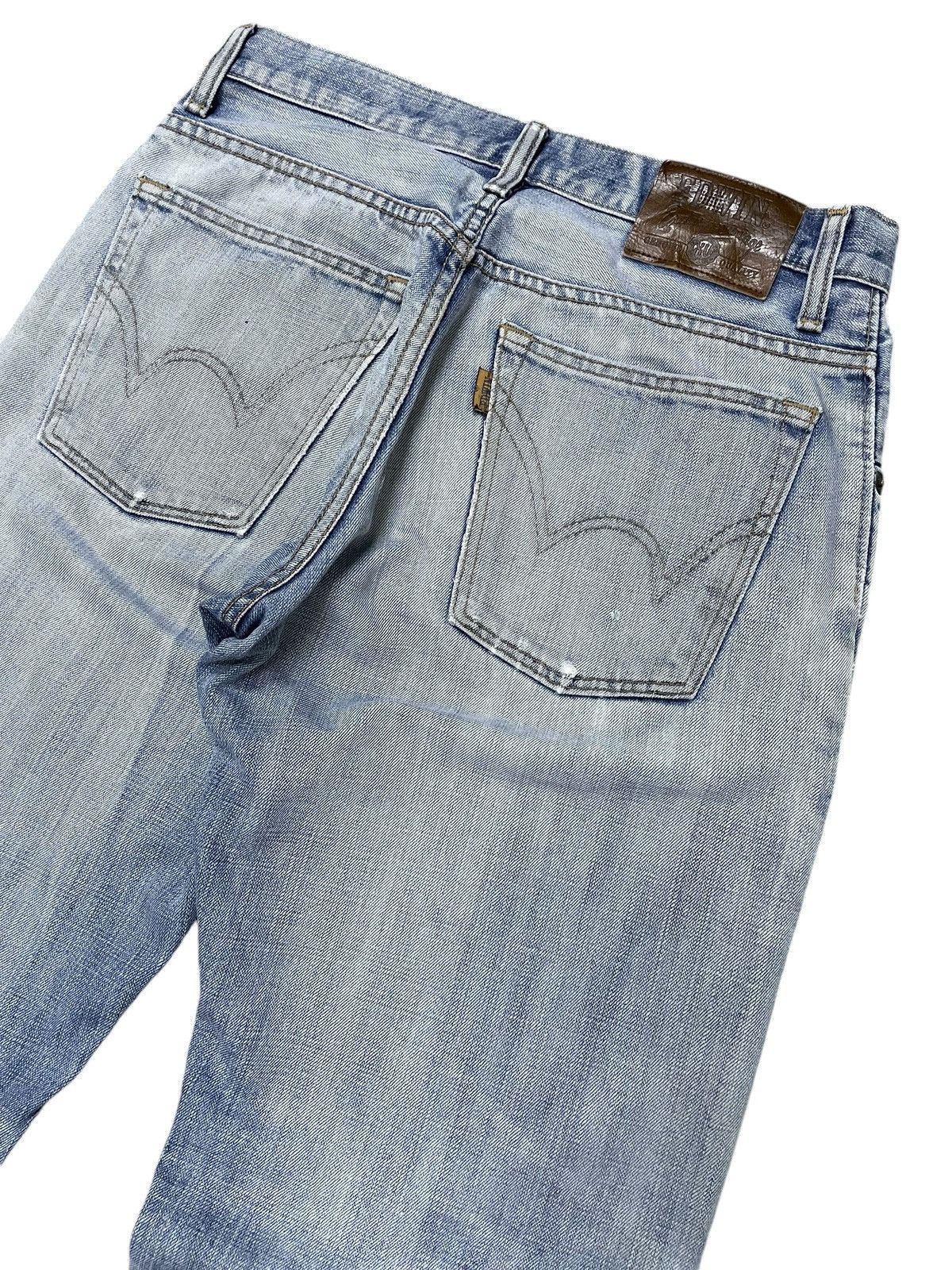 Edwin × Vintage Edwin XV Light Wash Distressed Straight Jeans Size US 30 / EU 46 - 13 Thumbnail