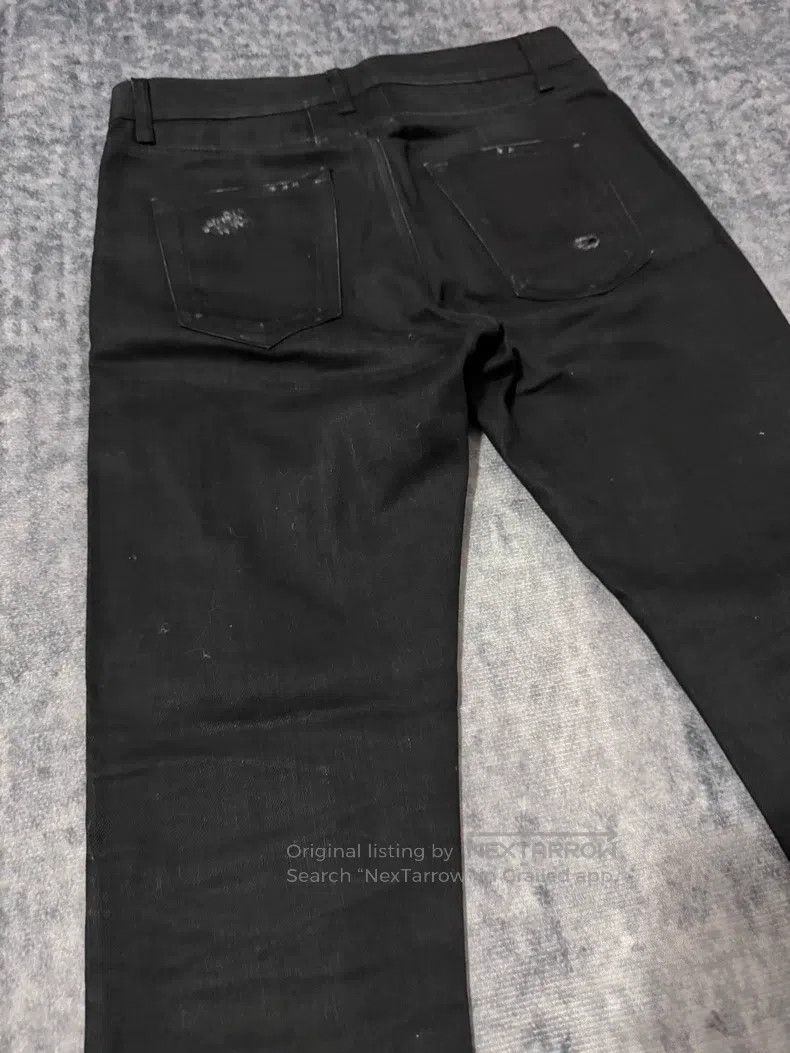 Saint Laurent Paris Saint Laurent Paris Coated waxed distressed denim pants Size US 29 - 5 Thumbnail