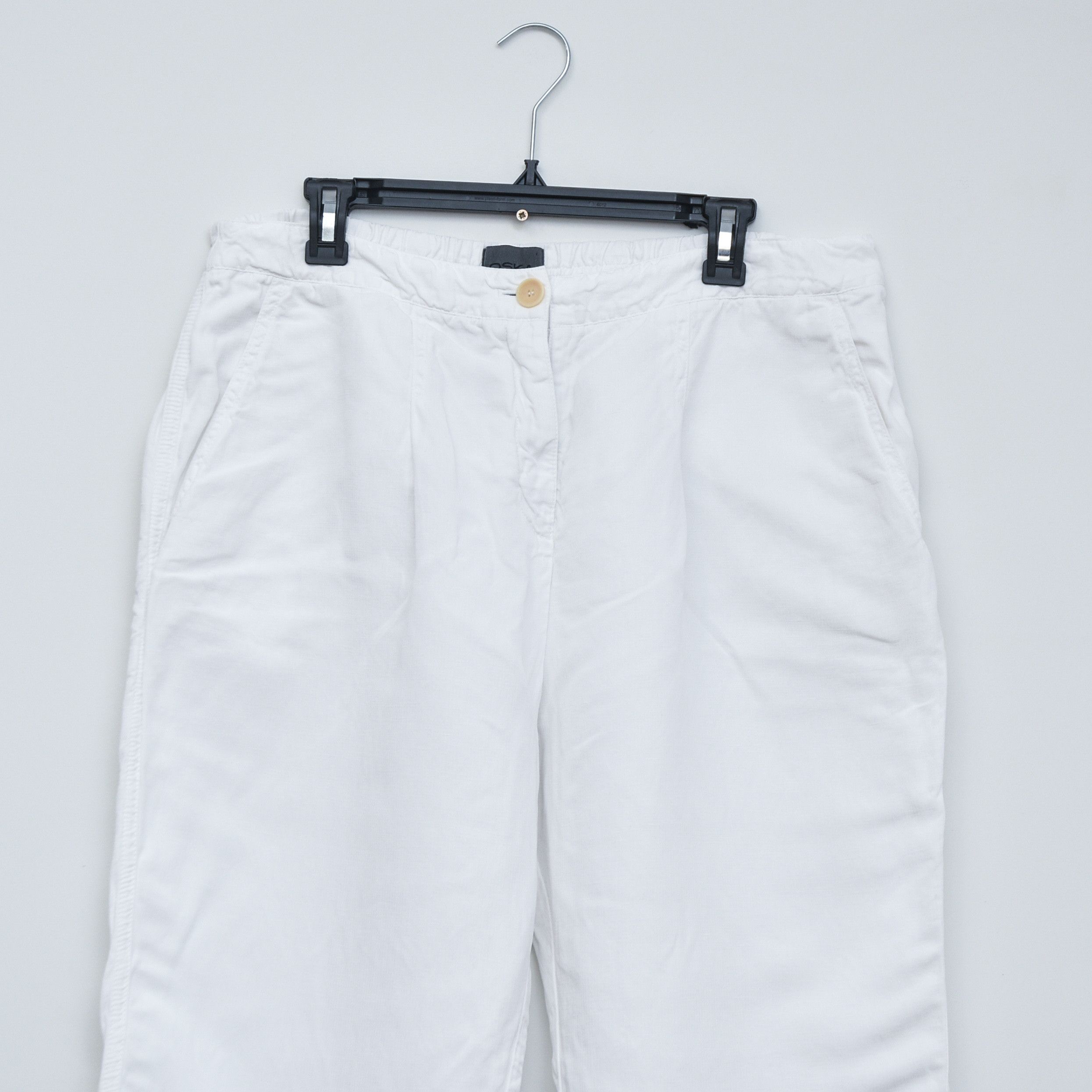 OSKA Oska White Linen Wide Pants Baggy Oversized Cropped sz 5 Size 38" / US 16 / IT 52 - 3 Thumbnail