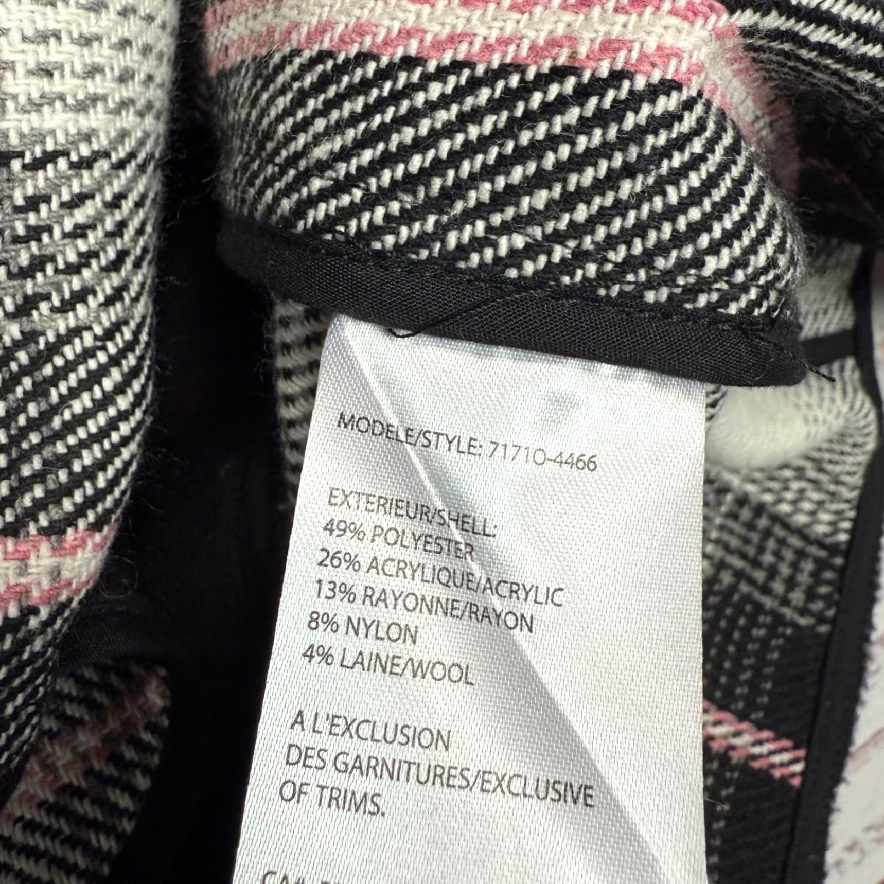 Vintage Tribal Jeans Shirt Jacket Womens Plaid Flannel Button Front Black/White Size S Size S / US 4 / IT 40 - 7 Thumbnail