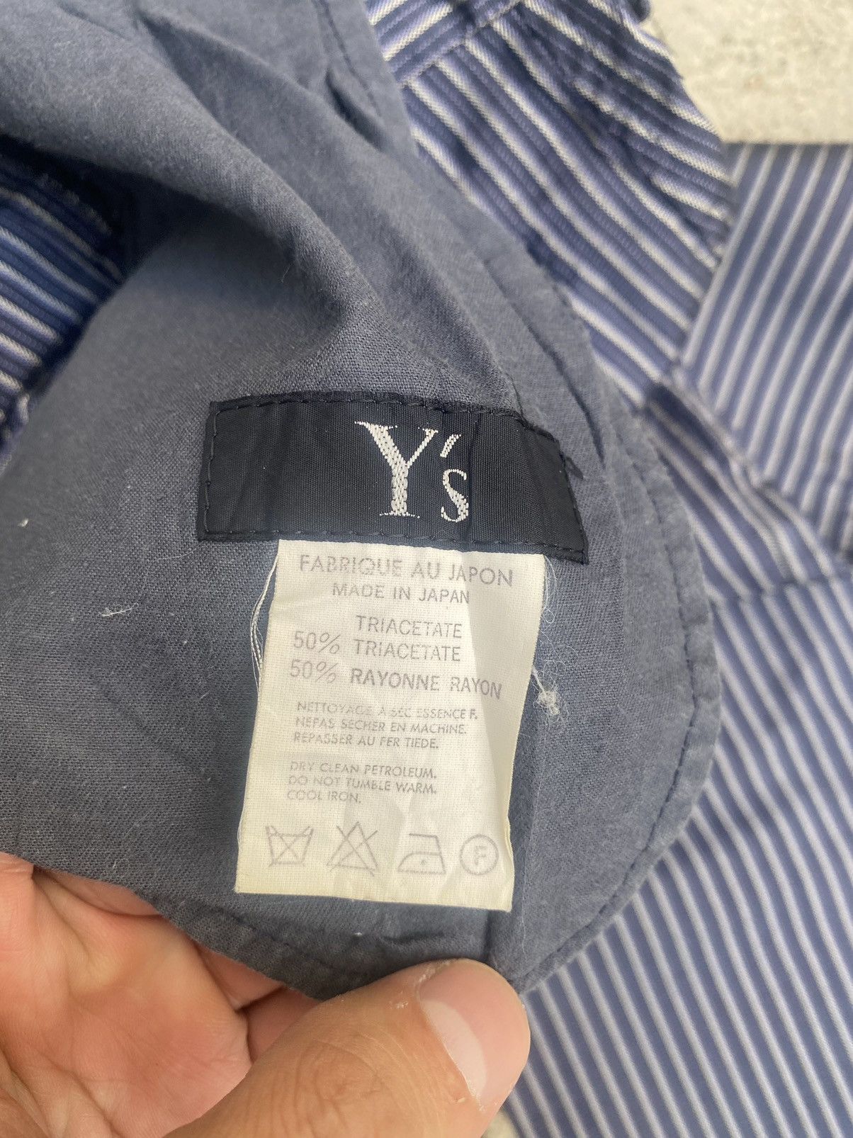 Japanese Brand × Yohji Yamamoto YohjiYamamoto Casual Pants Blue Stripes Size US 28 / EU 44 - 21 Thumbnail