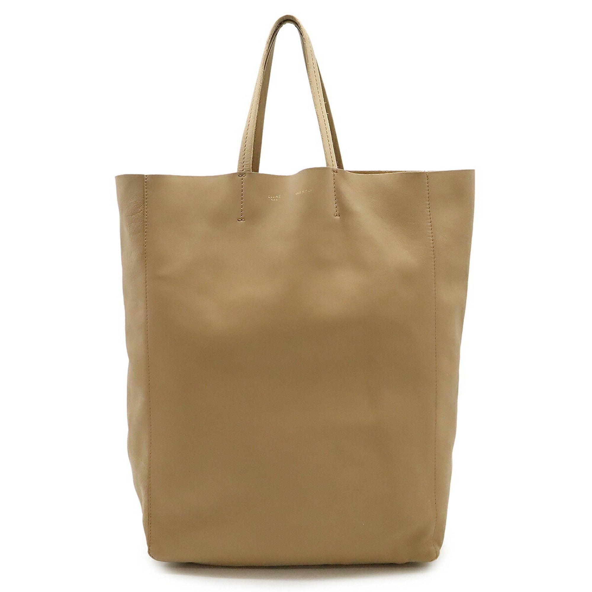 Celine Horizontal Cabas Tote Bag, Large Tote, Shoulder Leather, Beige, Women's