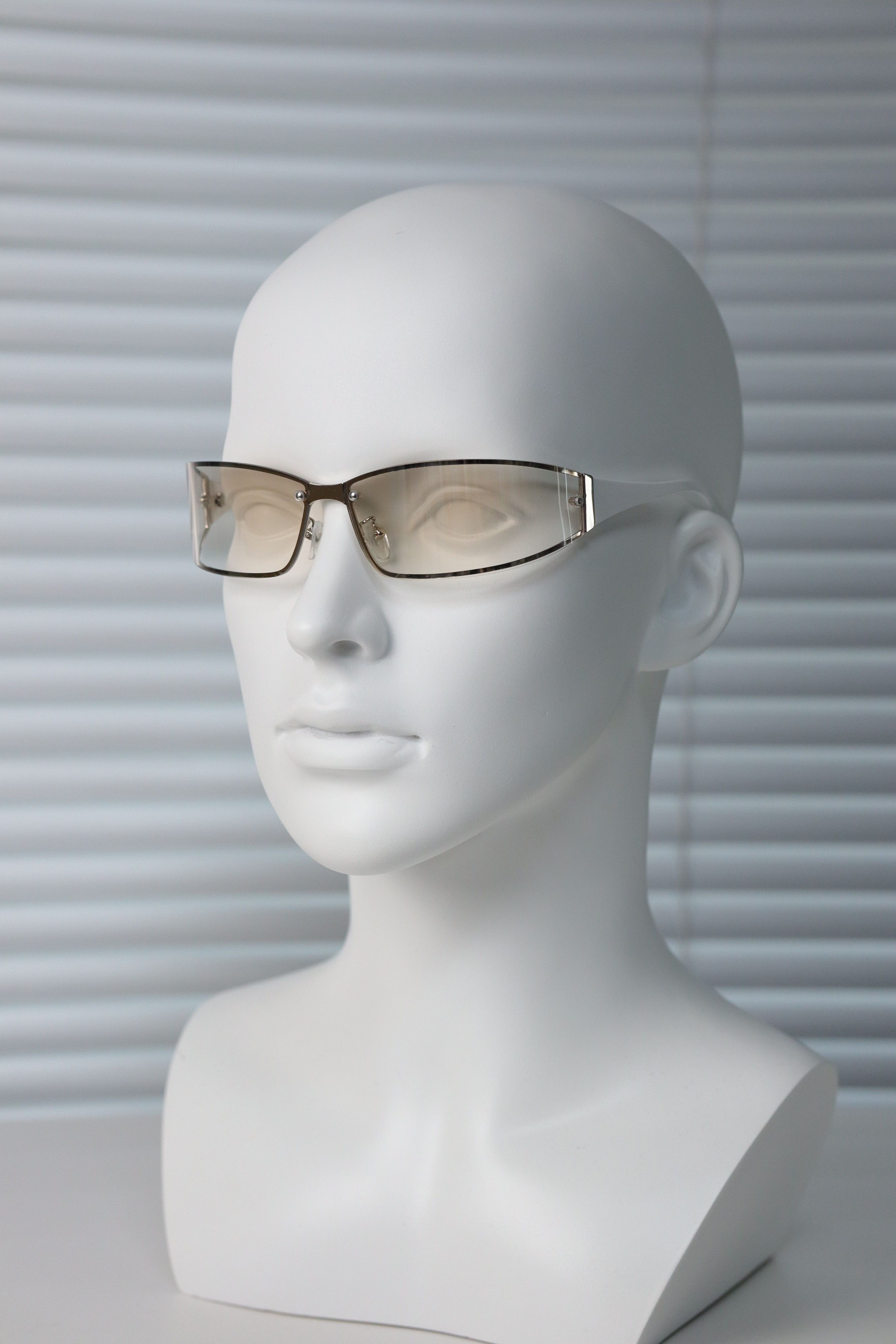Japanese Brand Vtg Y2k Avant Garde Futuristic Sunglasses Silver Unisex OS Size ONE SIZE - 5 Thumbnail