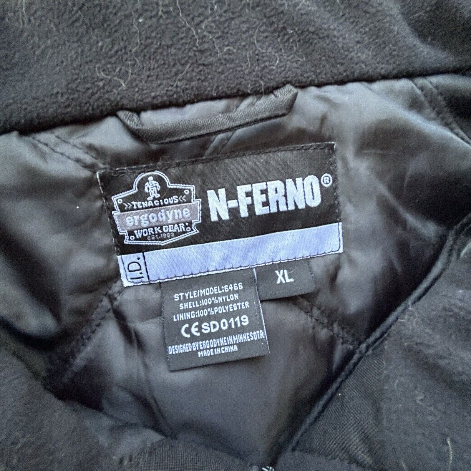 Vintage Ergodyne N-Ferno Jacket 6466 Winter Work Coat 500D Shell Size US XL / EU 56 / 4 - 5 Thumbnail