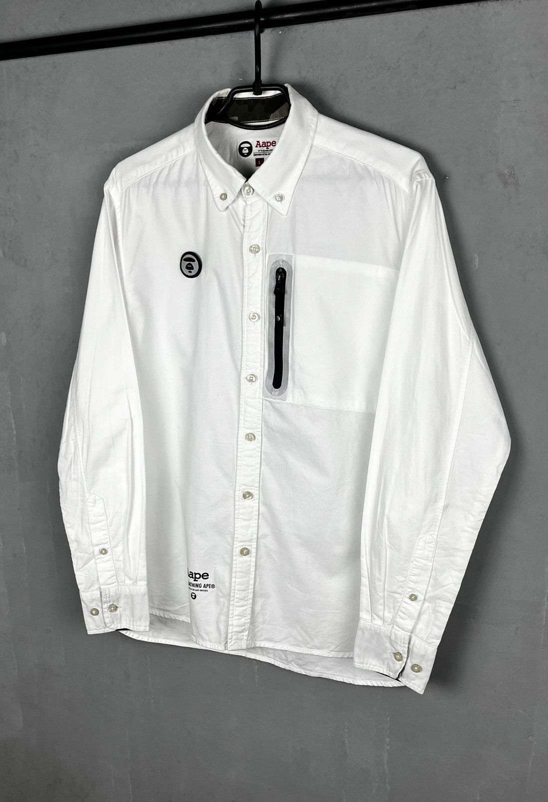 Bape AAPE By A BATHING APE BAPE White Button Down Shirt Size US L / EU 52-54 / 3 - 1 Thumbnail
