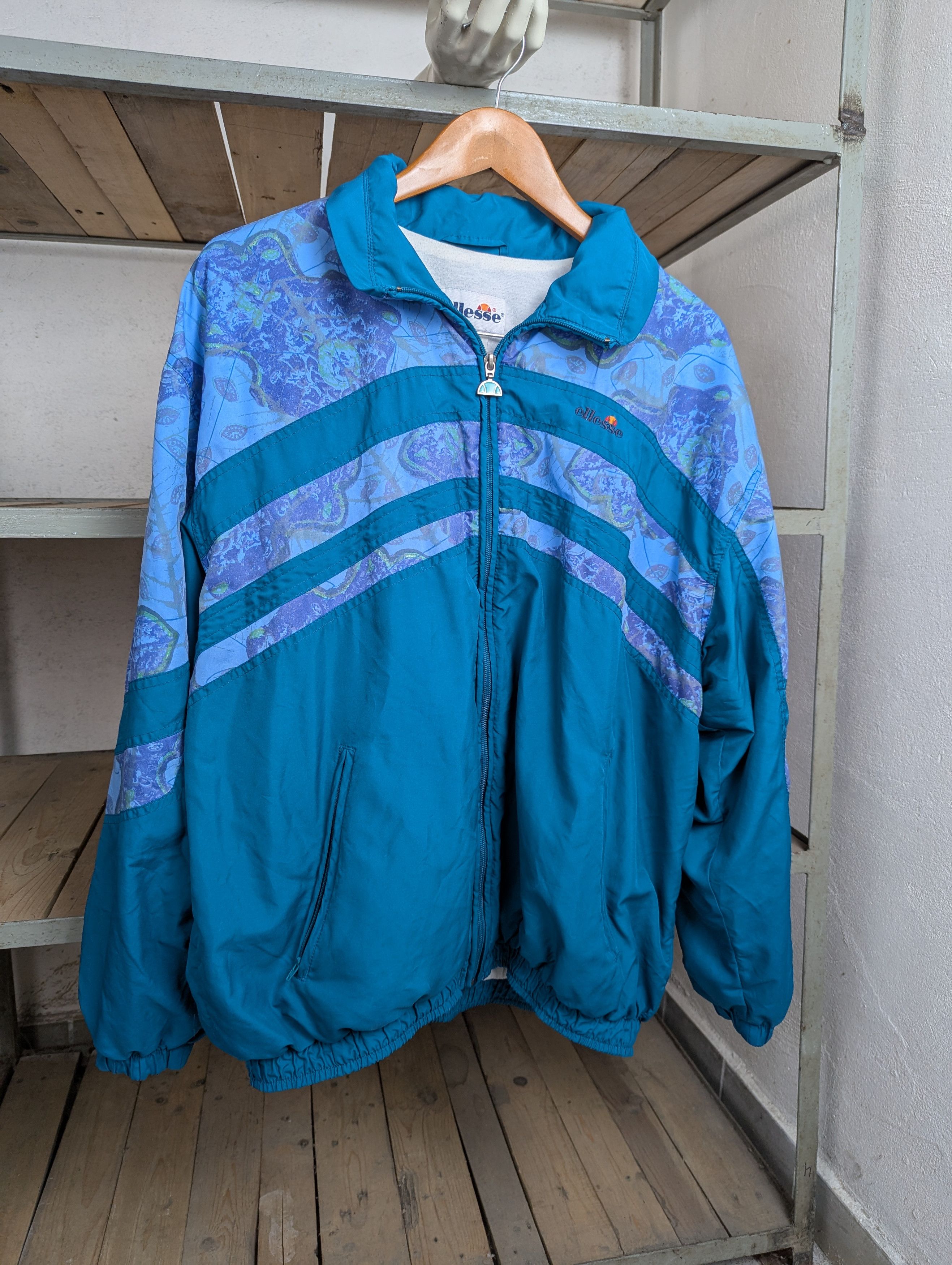 Ellesse × Vintage Vintage ELLESSE Windbreaker 90s Retro Blue Jacket Size L Size US L / EU 52-54 / 3 - 3 Thumbnail