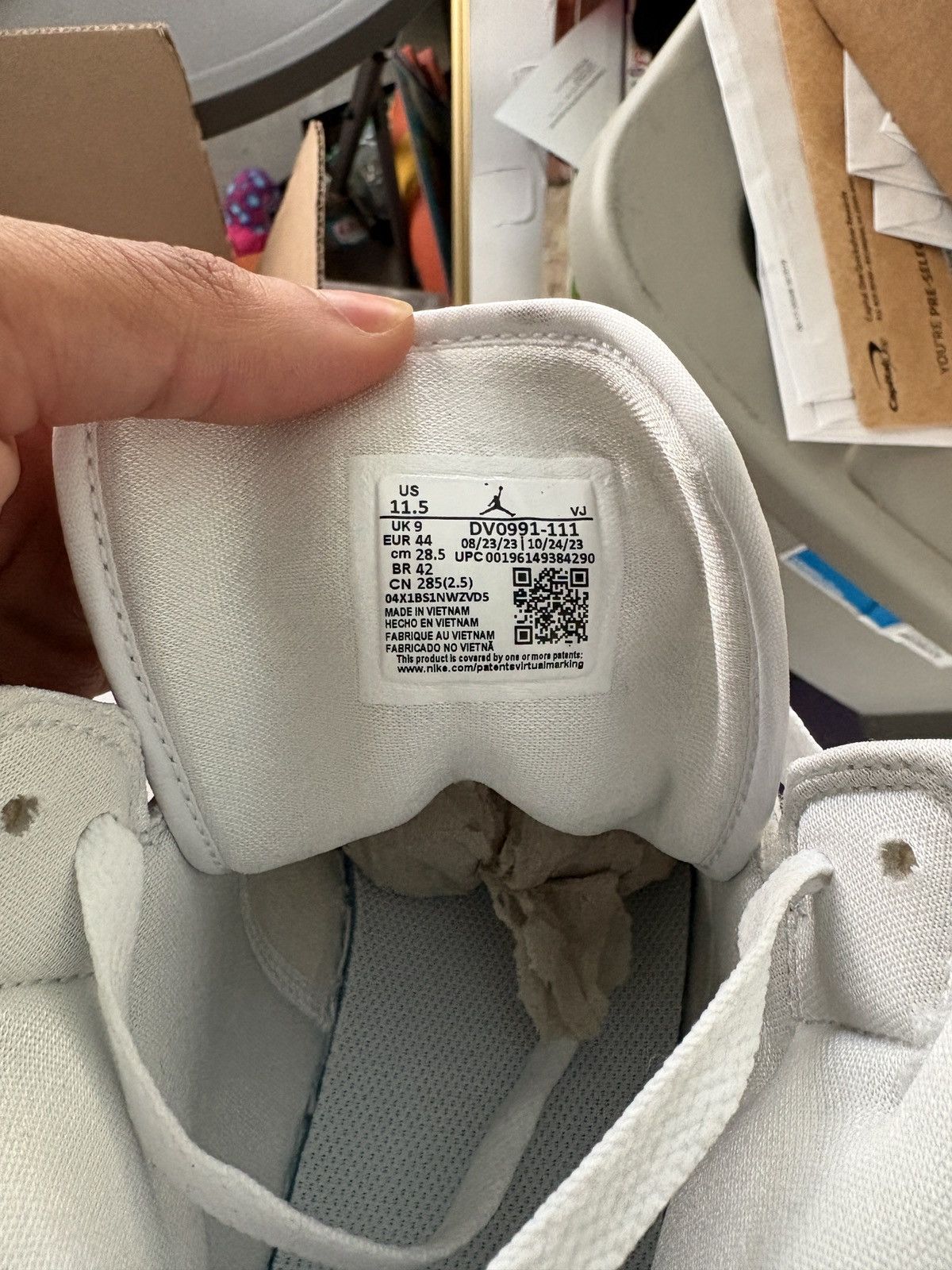 Jordan Brand af1 triple white Size US 10 / EU 43 - 5 Thumbnail