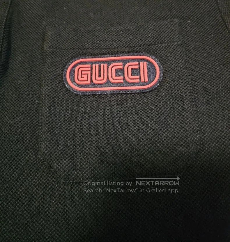 Gucci Gucci Black Polo Shirt with Striped Collar. Size US XS / EU 42 / 0 - 2 Thumbnail