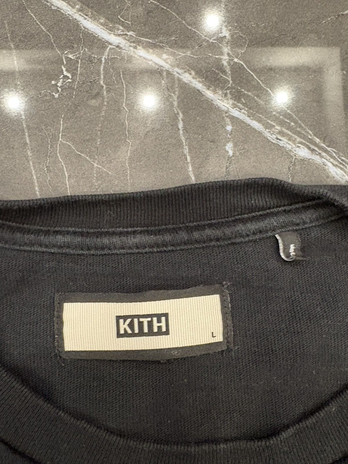 Kith KITH Pigment Dyed Serif Tee T Shirt Black Large Logo Box Size US L / EU 52-54 / 3 - 2 Thumbnail