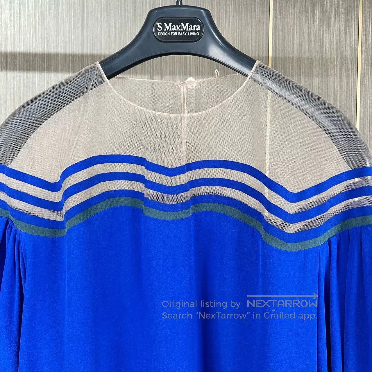 Fendi Fendi Blue White Silk Lantern Sleeve Top. Size S / US 4 / IT 40 - 3 Thumbnail