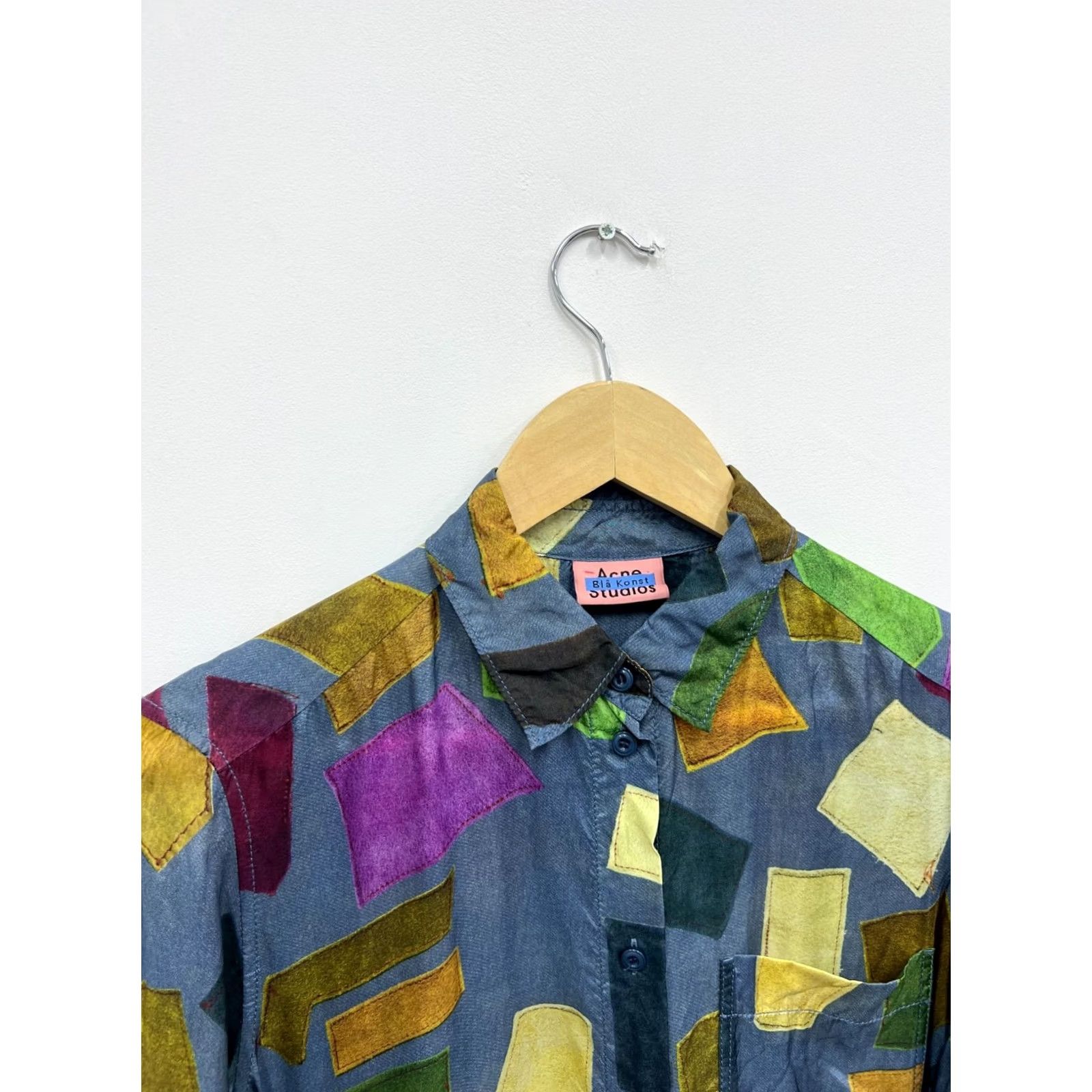Acne Studios Acne Studios Alloy Visc P Shiny Patchwork 34 Size Regular Shirt Dress Size XXS / US 00 / IT 34 - 3 Thumbnail