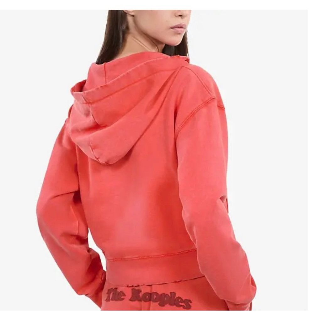 The Kooples The Kooples Text-Appliqué Zip-Through Cotton-Jersey Hoodie 4 Size S / US 4 / IT 40 - 5 Thumbnail