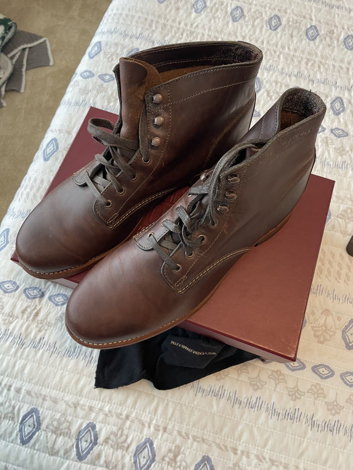 Wolverine Wolverine 1000 Mile Boots Brown Horween Leather USA 10.5D Size US 10.5 / EU 43-44 - 1 Thumbnail