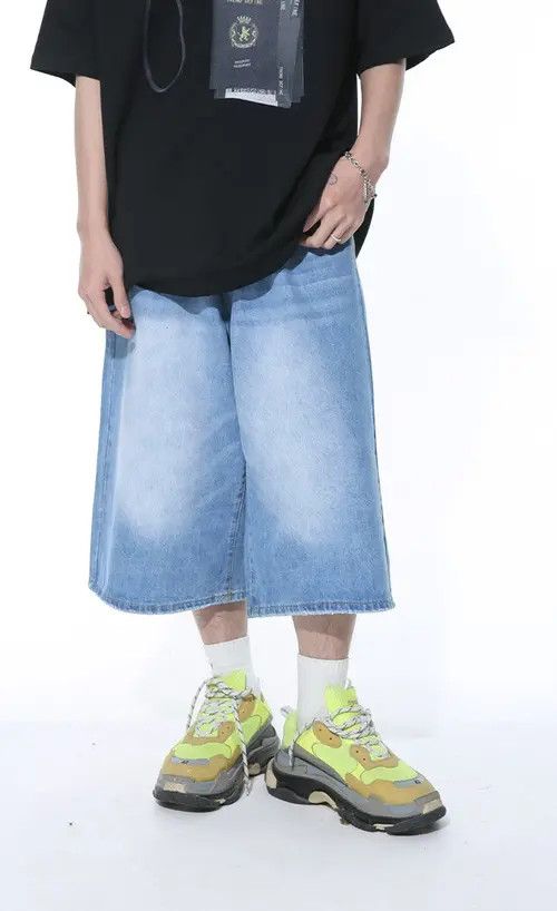 Other Vintage washed straight wide-leg casual denim shorts Size US 32 / EU 48 - 3 Thumbnail