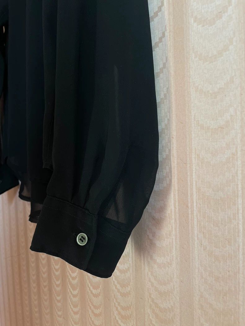 Comme des Garcons Comme Des Garcons Black See-Through Yarn Front Shirt Size M / US 6-8 / IT 42-44 - 7 Thumbnail