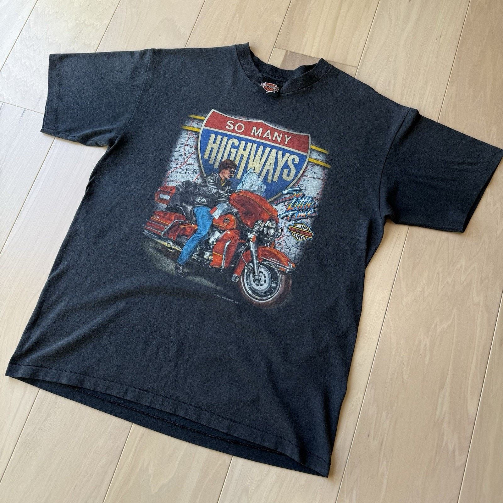 Harley Davidson × Vintage Vintage Harley Davidson Shirt XL Black 90s Biker So Many Size US XL / EU 56 / 4 - 8 Thumbnail