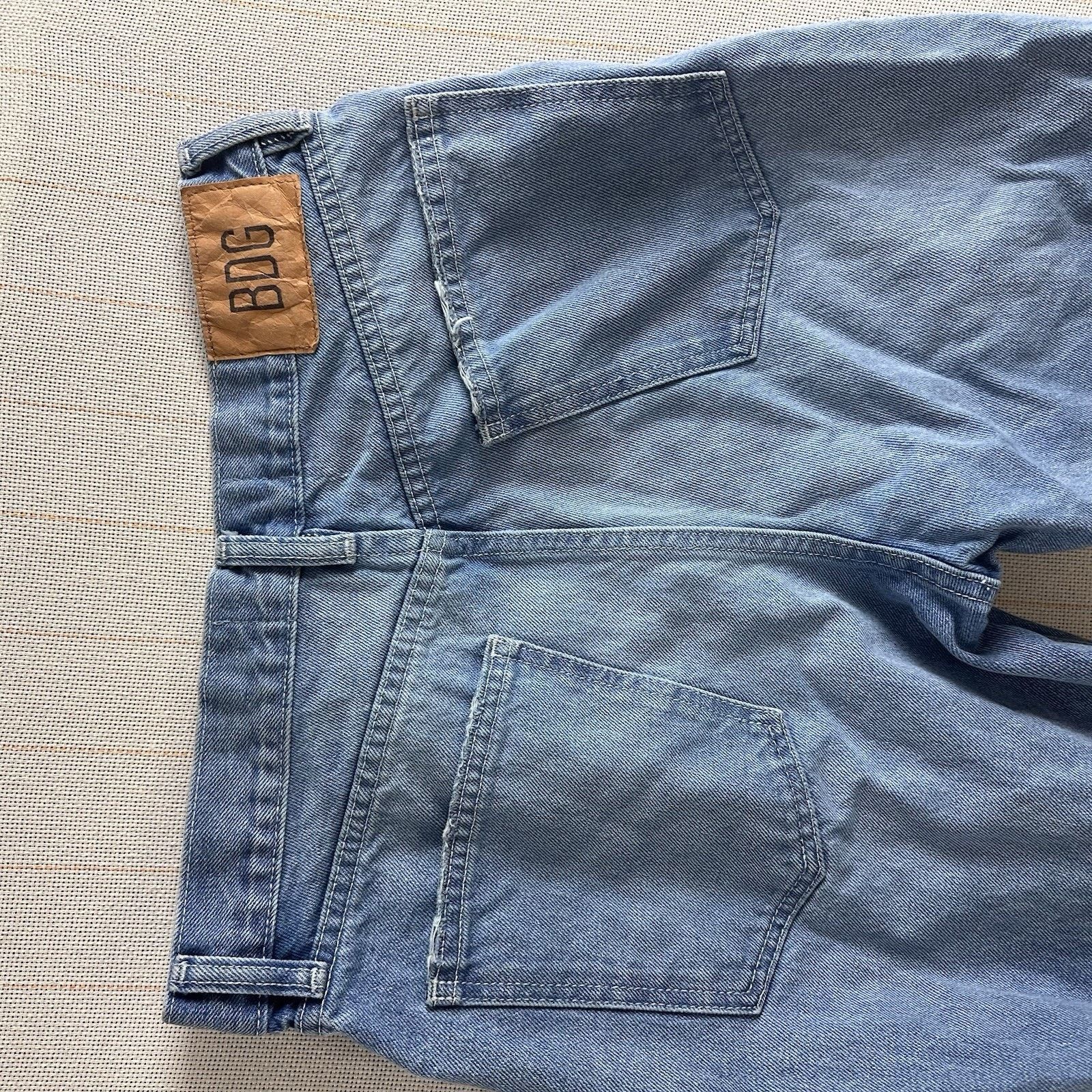 Bdg BDG Urban Outfitters Jeans Baggy Fit Destroyed Ripped Light Size 29" - 9 Thumbnail
