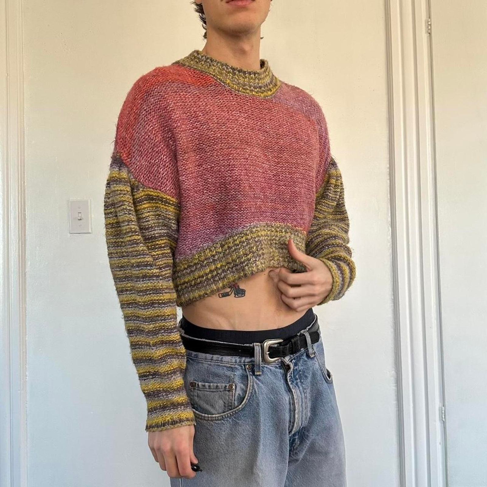 Urban Outfitters Urban Outfitters Cropped Lenon Striped Knit Shrug Sweater Size M / US 6-8 / IT 42-44 - 5 Thumbnail