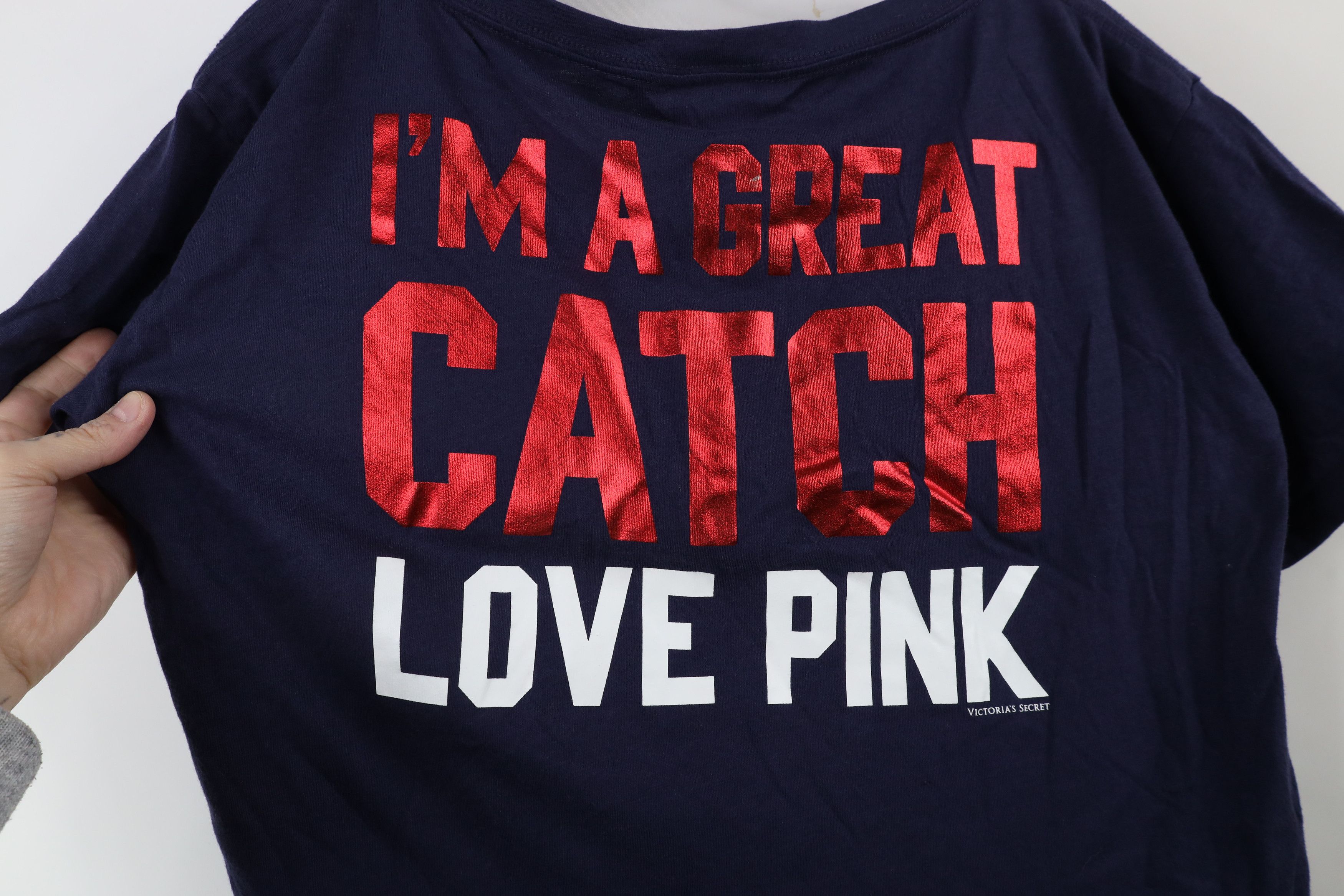 Pink × Vintage Pink Victorias Secret Cleveland Indians Baseball T-Shirt Size L / US 10 / IT 46 - 9 Thumbnail
