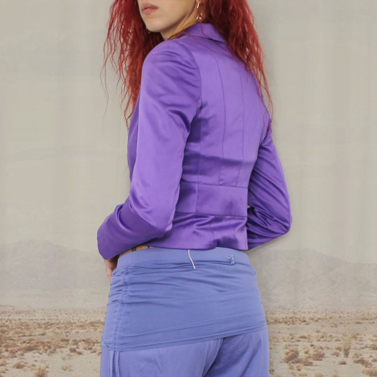 Other 🪻PURPLE SATIN BLAZER🪻 Size S / US 4 / IT 40 - 3 Thumbnail