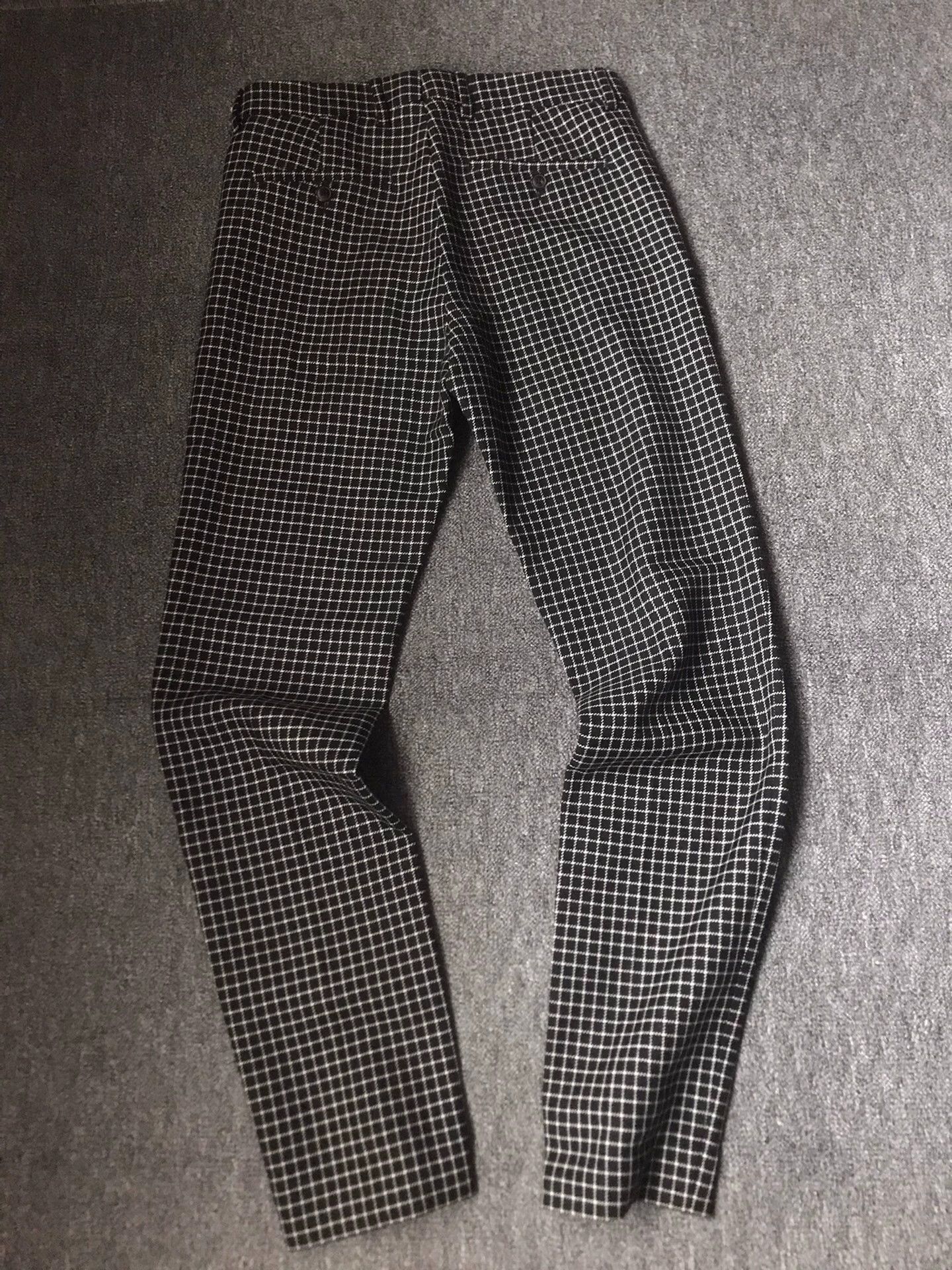 AMI Ami all wool small check straight-leg 38 chinos Size US 38 / EU 54 - 2 Thumbnail
