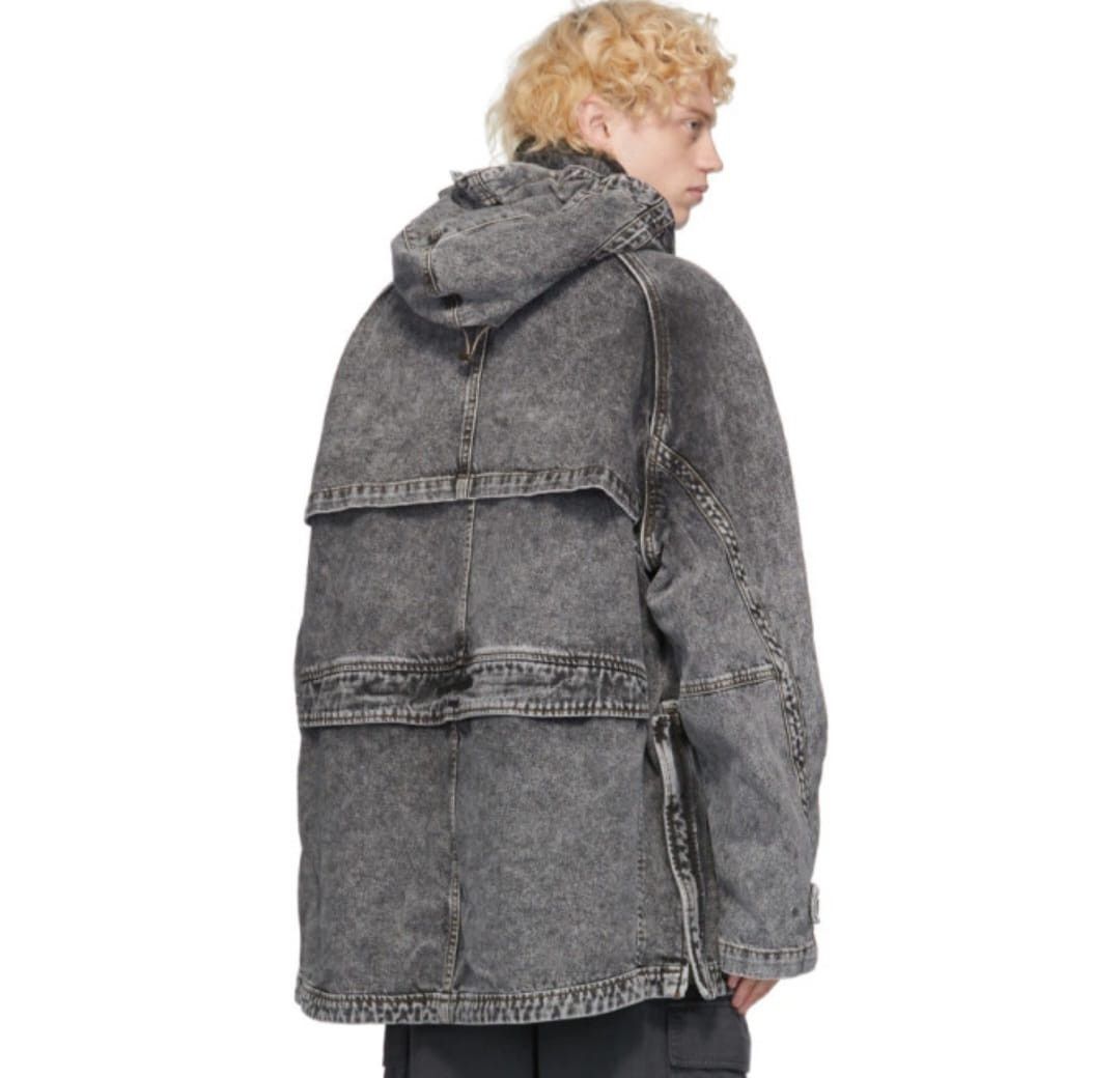 Juun.J fundamental black wash denim parka jacket Size US XL / EU 56 / 4 - 14 Thumbnail