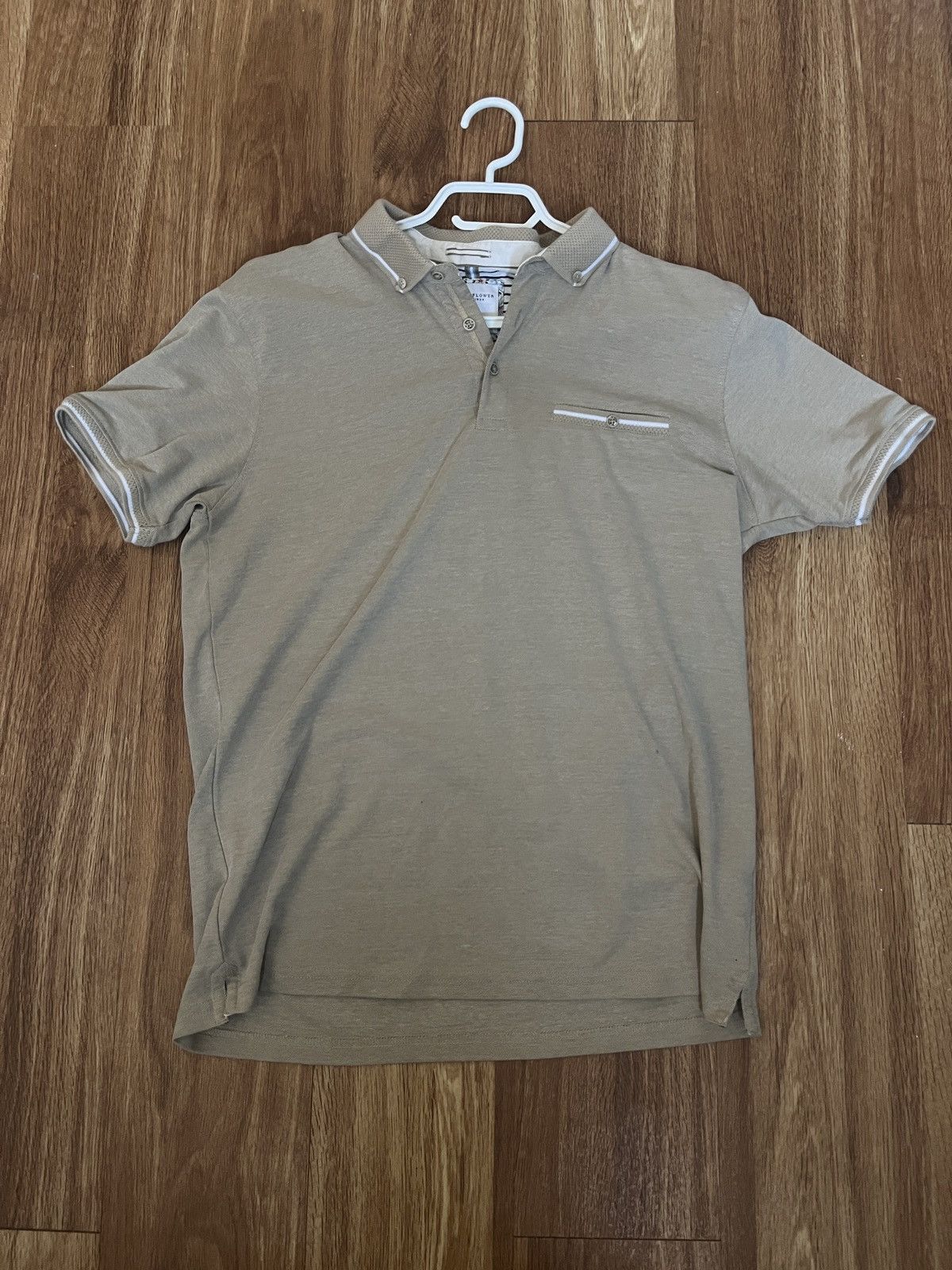 Vintage Quarter button Tan Beach Shirt - Medium Size US M / EU 48-50 / 2 - 4 Thumbnail