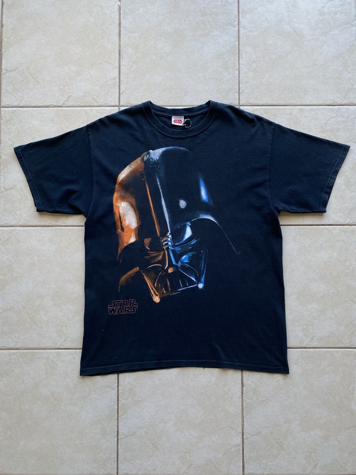 Star Wars Vintage Star Wars Darth Vader Big Face Blackout Tee Large Size US L / EU 52-54 / 3 - 1 Thumbnail