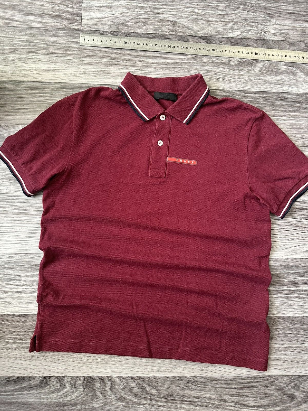 Prada Prada Milano Red Burgundy Polo T shirt Red Tab size M hype Size US M / EU 48-50 / 2 - 1 Thumbnail
