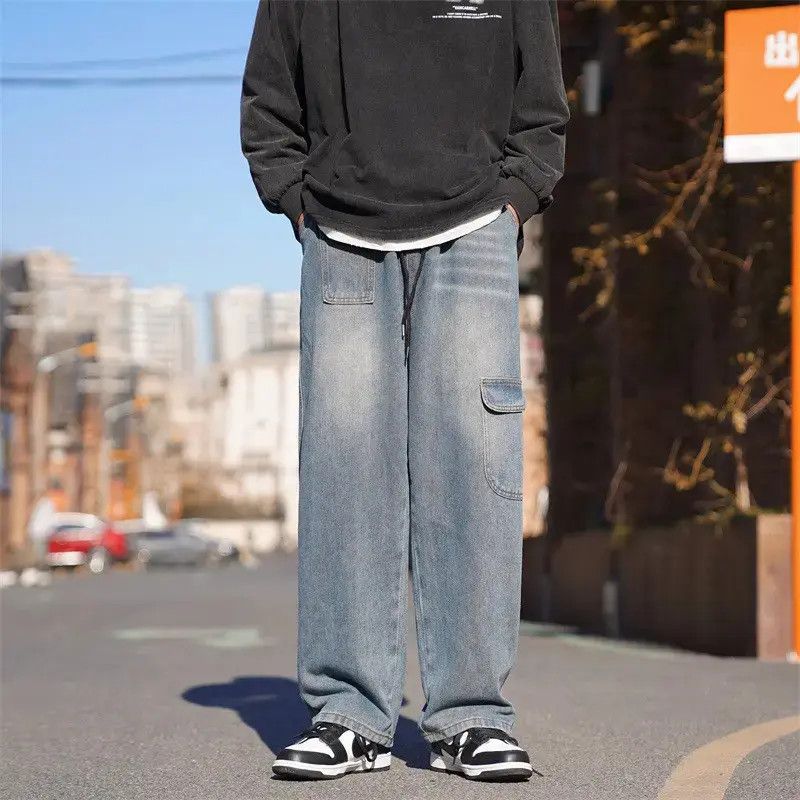 Japanese Brand Retro pocket loose wide leg jeans Size US 32 / EU 48 - 6 Thumbnail