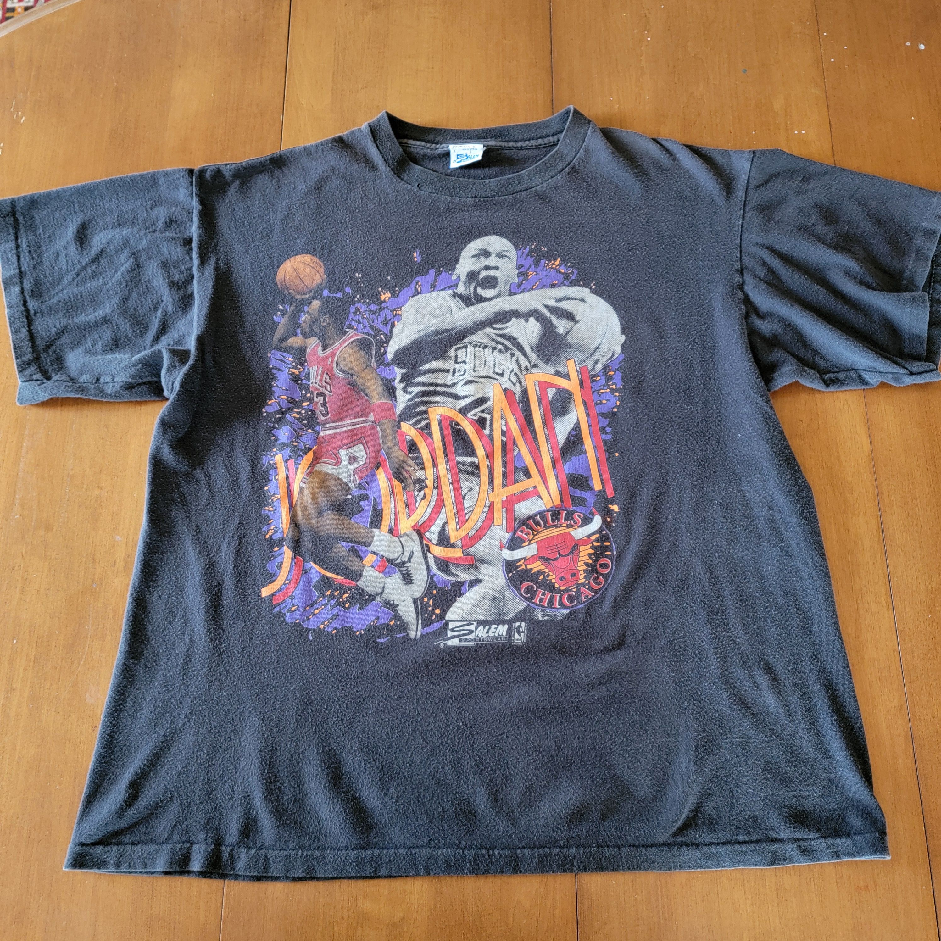 Salem Sportswear × Vintage 90s Michael Jordan Salem Sportswear T-shirt Size US L / EU 52-54 / 3 - 2 Thumbnail
