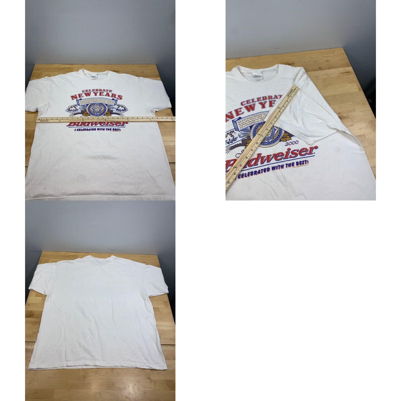 Budweiser VINTAGE Budweiser Shirt Mens XL White Crew Neck Beer Y2K Size US XL / EU 56 / 4 - 8 Thumbnail