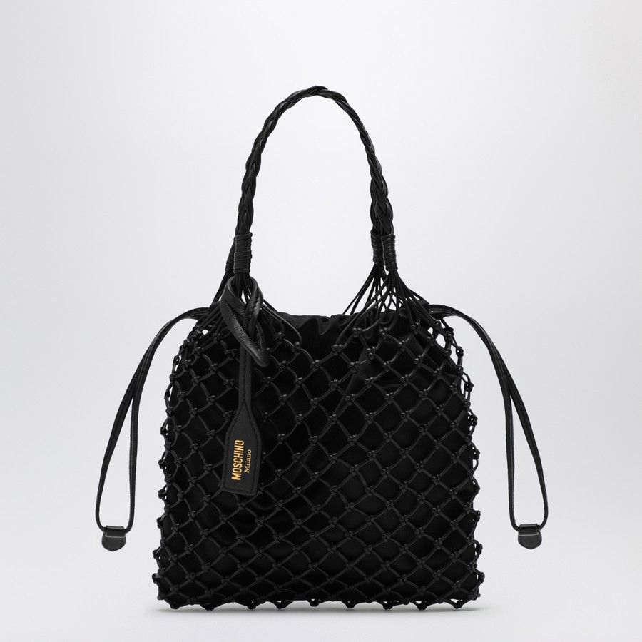Moschino o1d2blof0924 Size: OS / Basket Net Nappa Bag in Black Size ONE SIZE - 1 Thumbnail